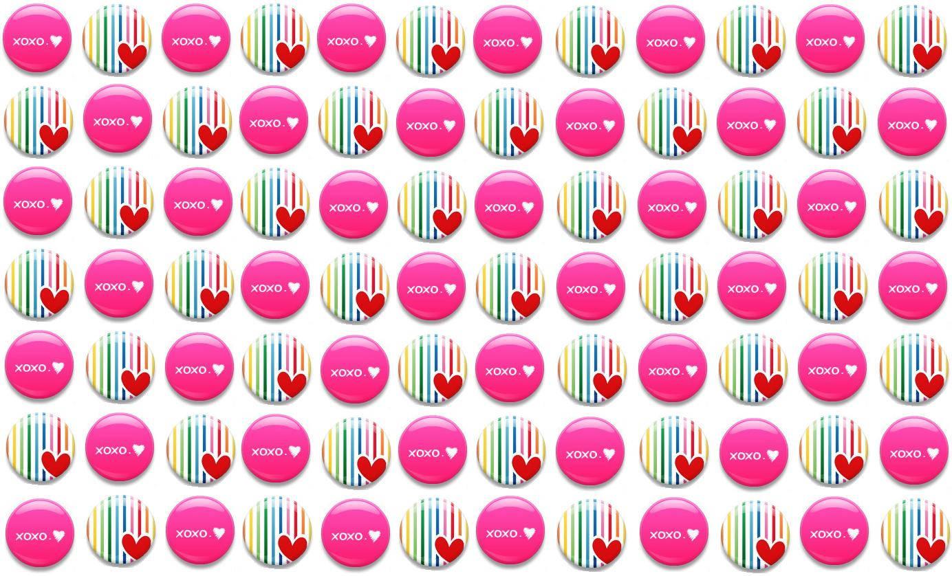 Cute Girly Button Pins — 1384x838 wallpaper