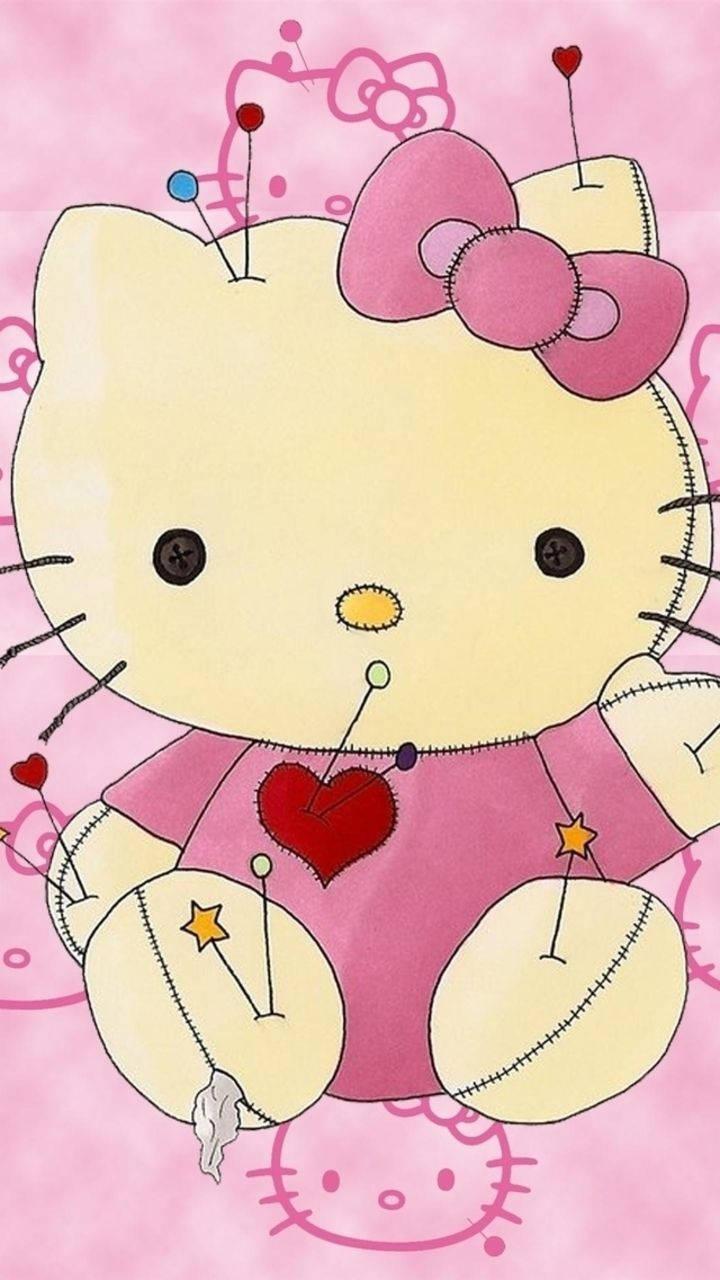 Cute Girly Hello Kitty Pin — 720x1280 wallpaper