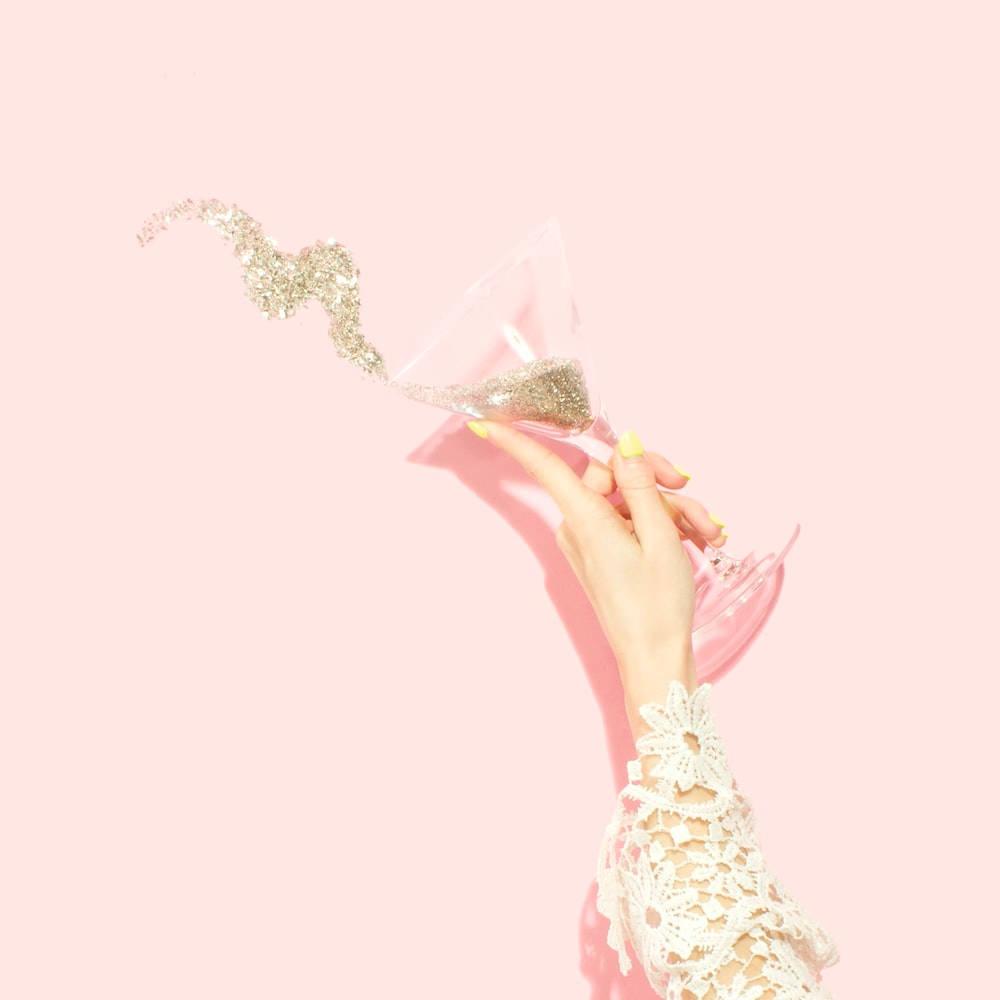 Cute Girly Wine Glass — 1000x1000 wallpaper