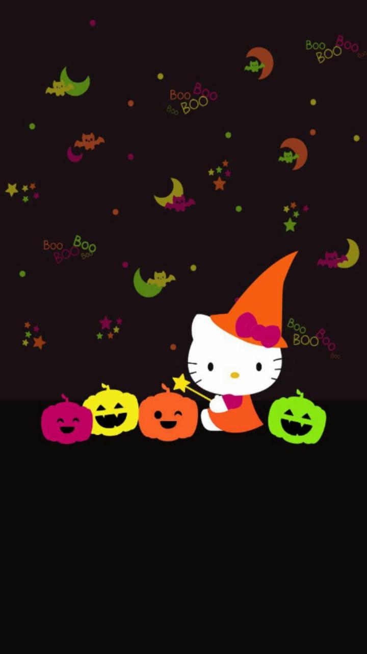 Cute Halloween Black Hello Kitty — 720x1280 wallpaper