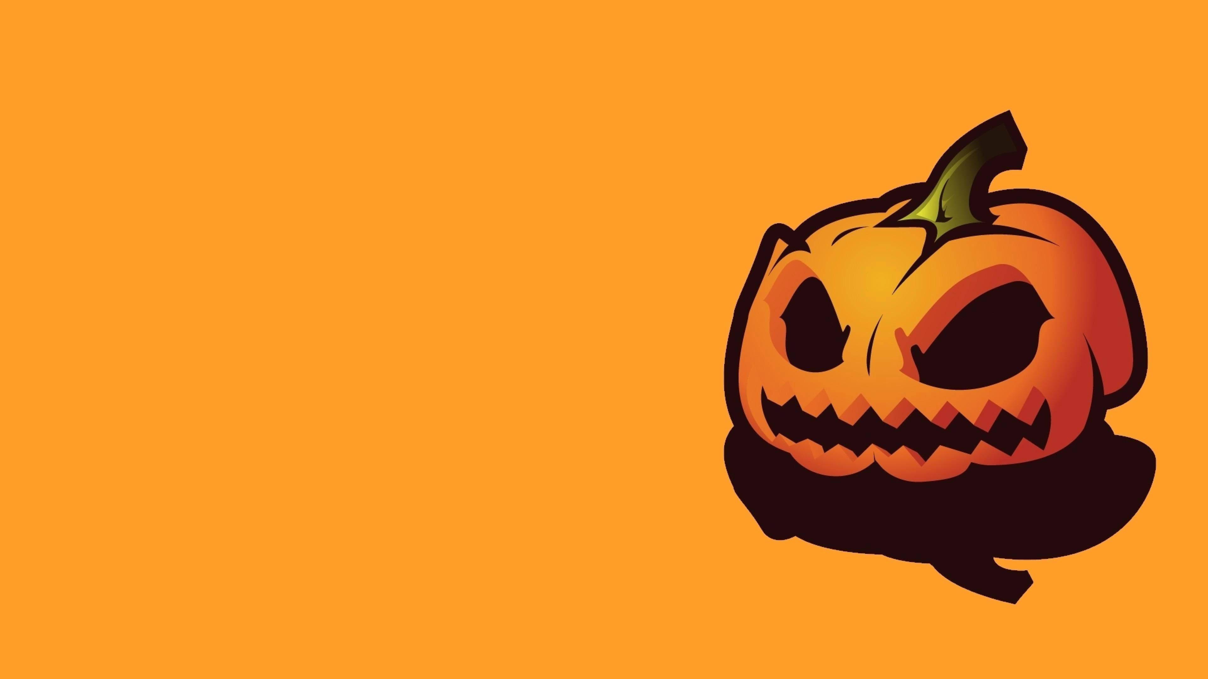 Cute Halloween Pumpkin Art — 3840x2160 wallpaper