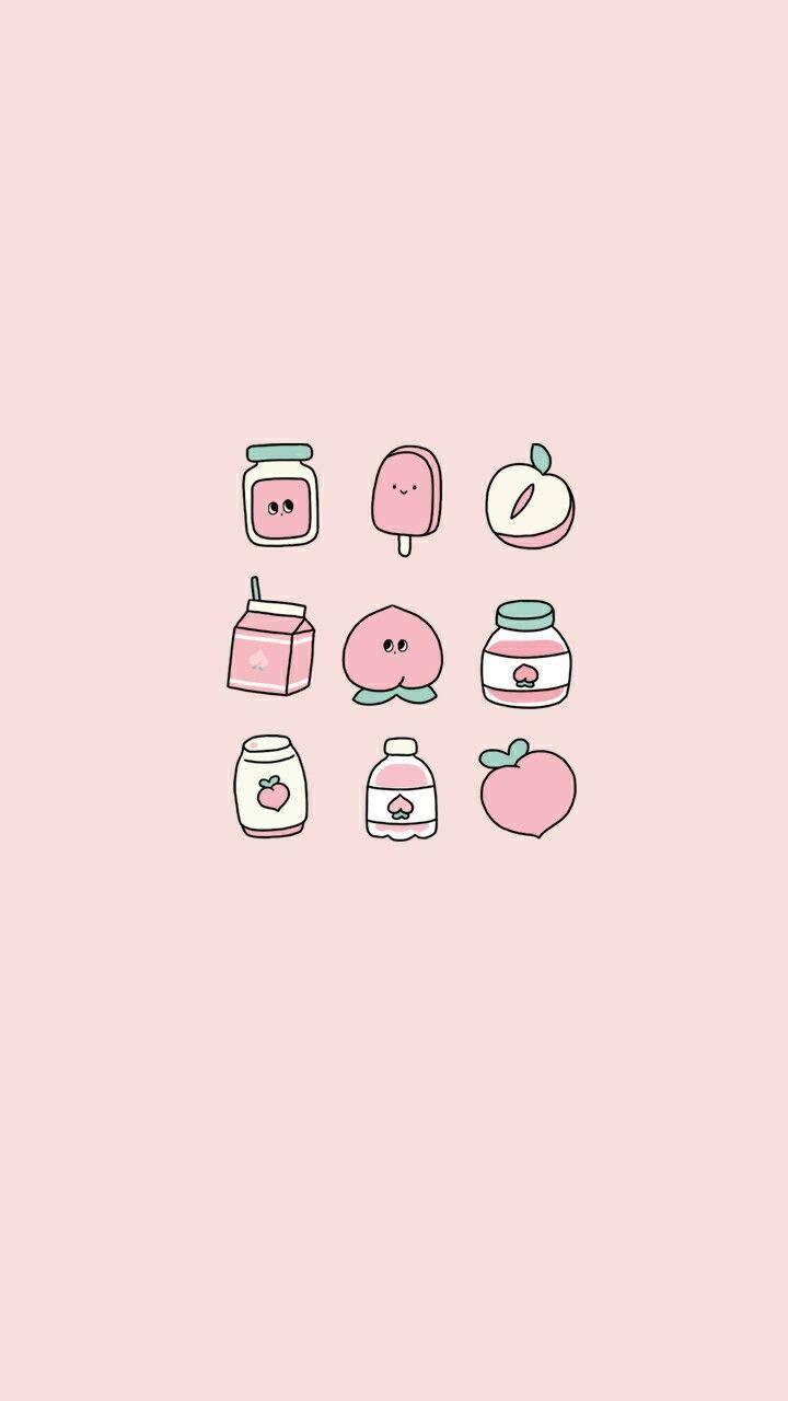 Cute Kawaii Food Aesthetic Phone — 720x1280 wallpaper