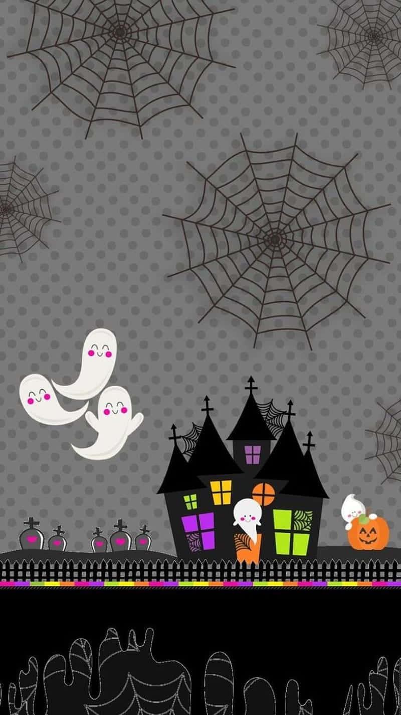 Cute little ghost looking for treats! — 800x1424 wallpaper