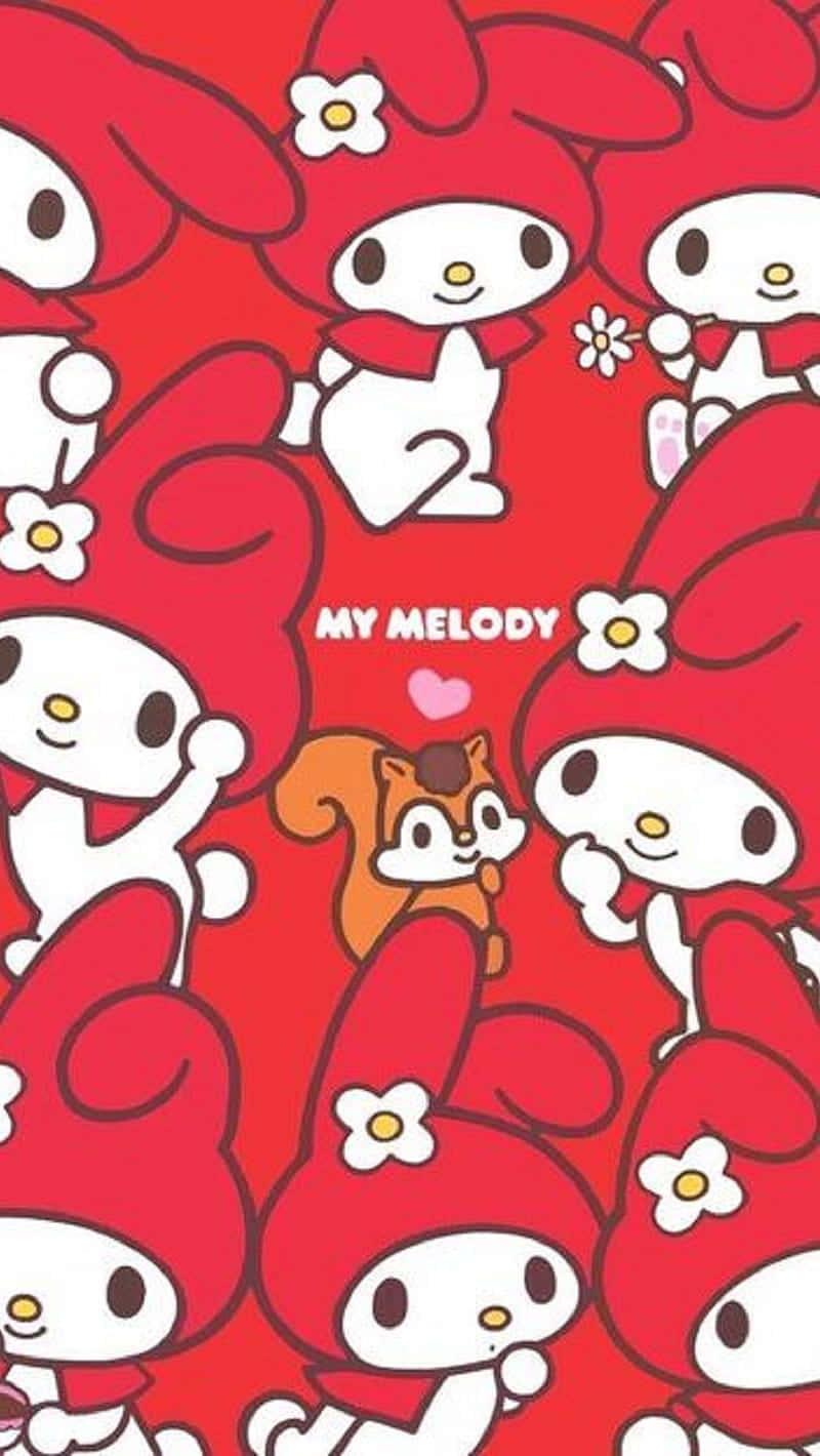 Cute My Melody And Risu — 800x1420 wallpaper