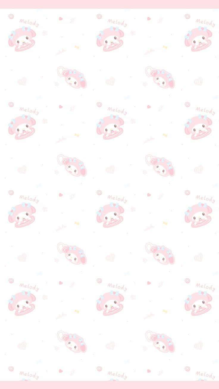 Cute My Melody Pattern Poster — 736x1308 wallpaper