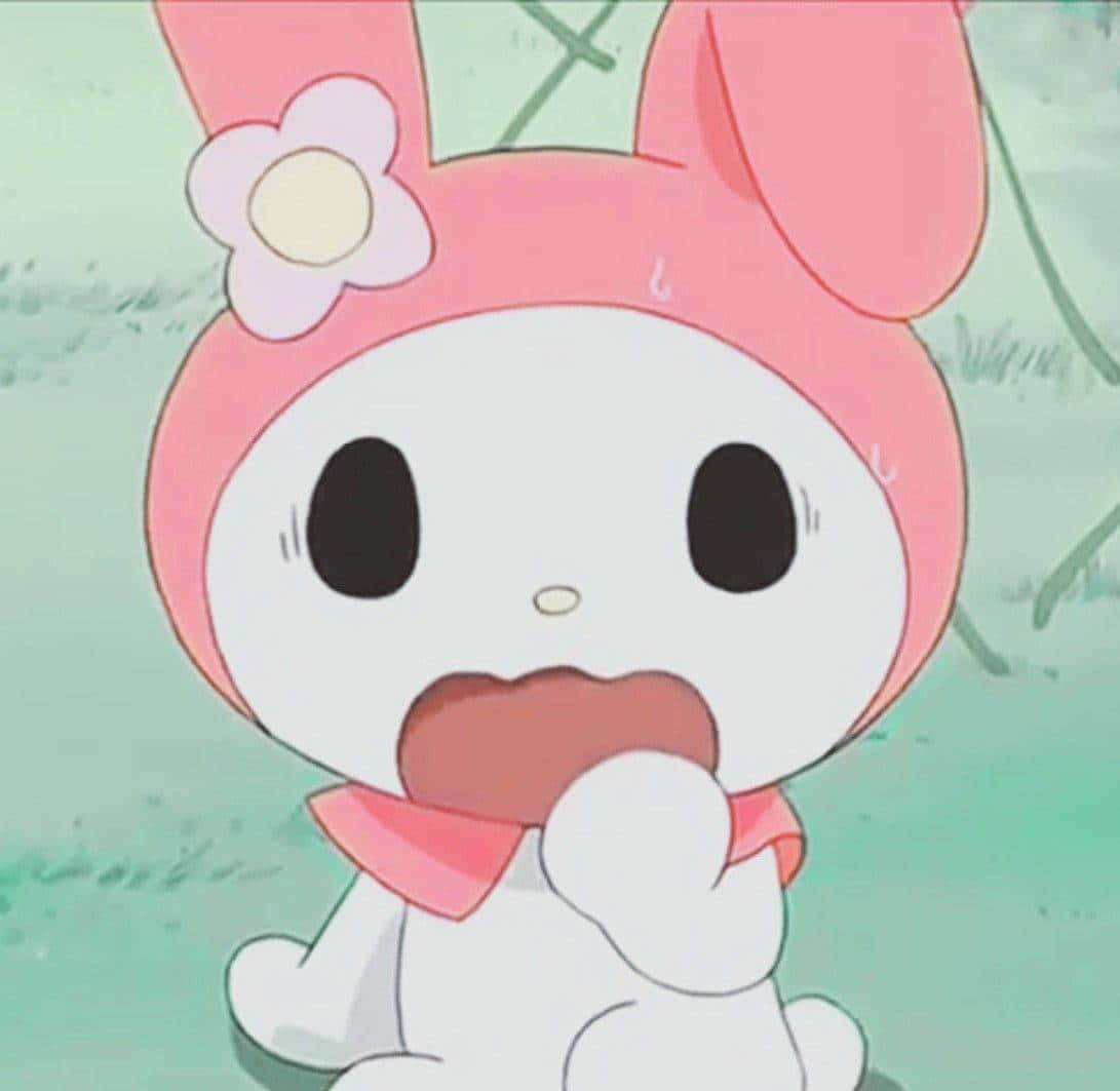 Cute My Melody With A Scared Expression — 1091x1063 wallpaper