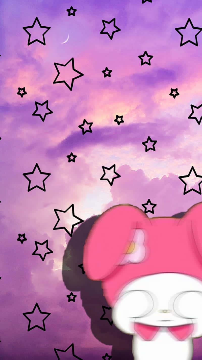 Cute My Melody With Pink Clouds — 800x1422 wallpaper