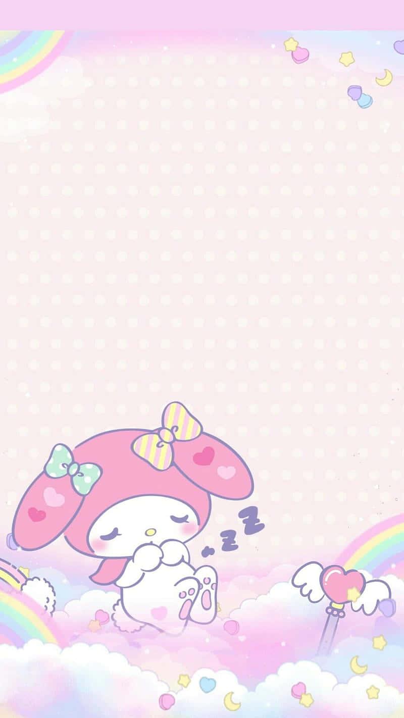 Cute My Melody With Rainbows — 800x1422 wallpaper