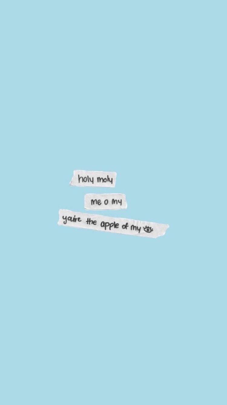 Cute Pastel Blue Aesthetic Love Letter — 750x1334 wallpaper