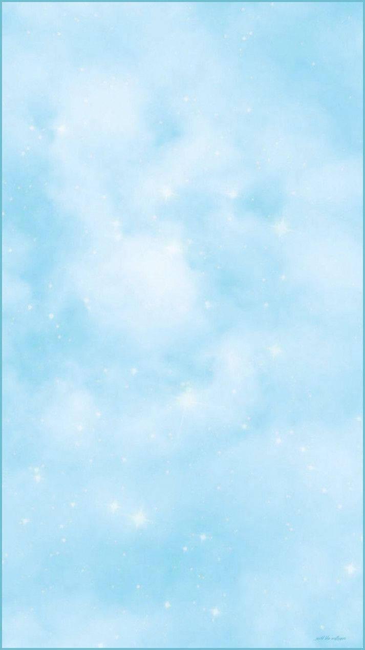Cute Pastel Blue Aesthetic Sky And Sparkles — 713x1269 wallpaper