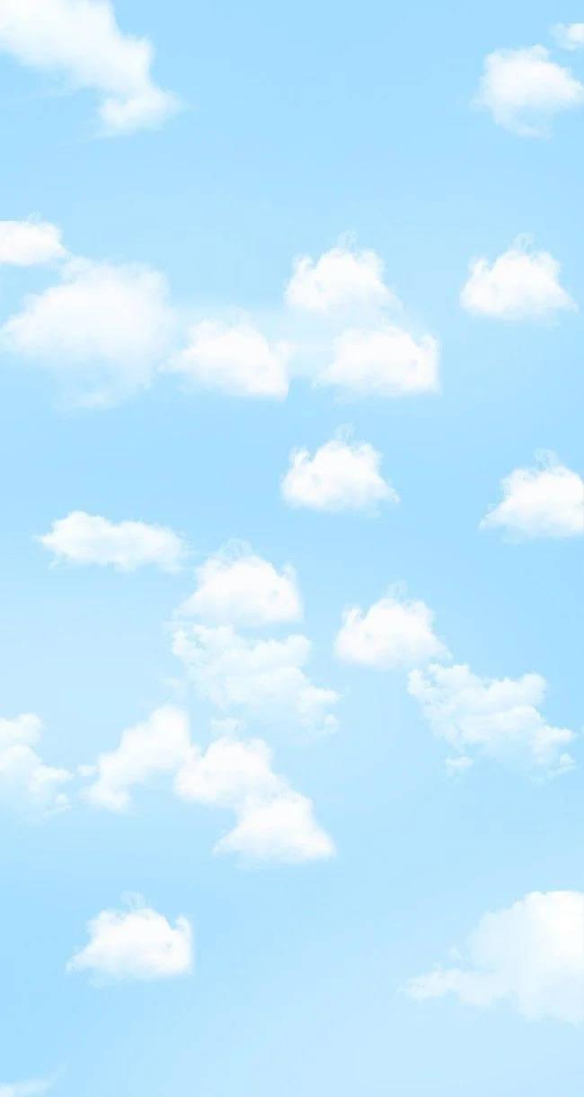 Cute Pastel Blue Aesthetic Watercolor Sky — 650x1221 wallpaper