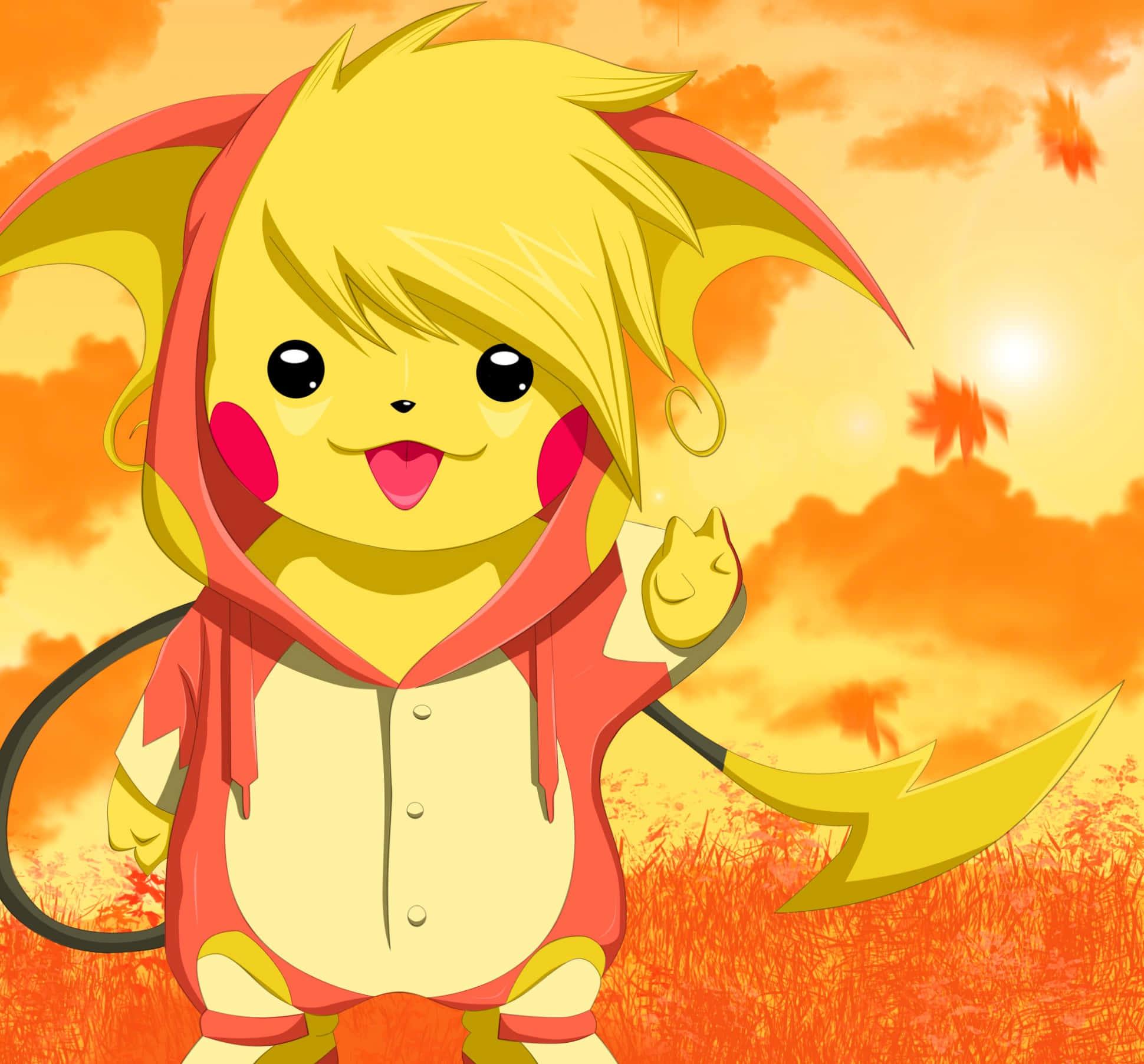 Cute Pikachu In Hoodie Picture — 1940x1805 wallpaper