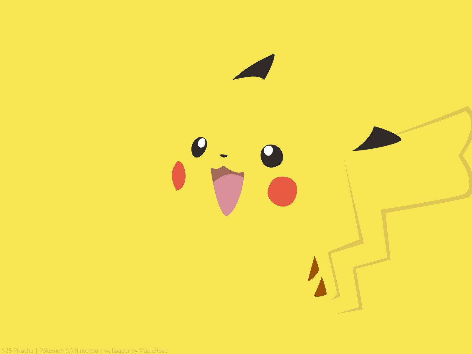 Cute Pikachu with a yellow light — 1600x1200 wallpaper