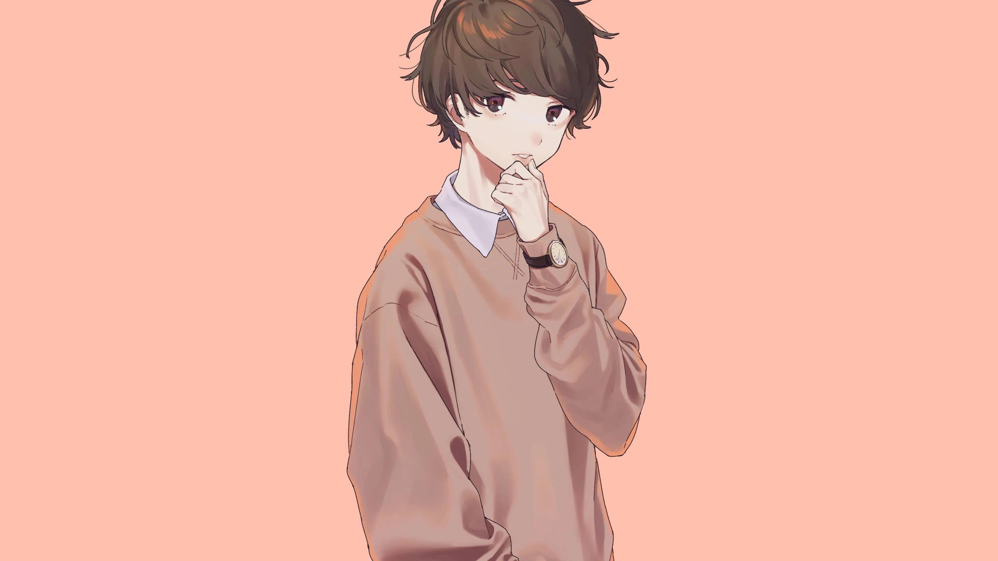 Cute Pink Aesthetic Boy — 3840x2160 wallpaper