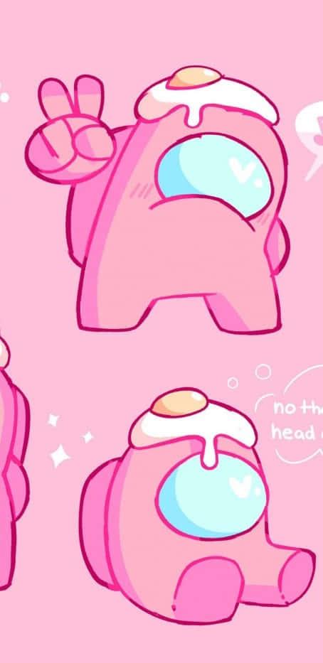 Cute Pink Among Us Picture — 454x933 wallpaper