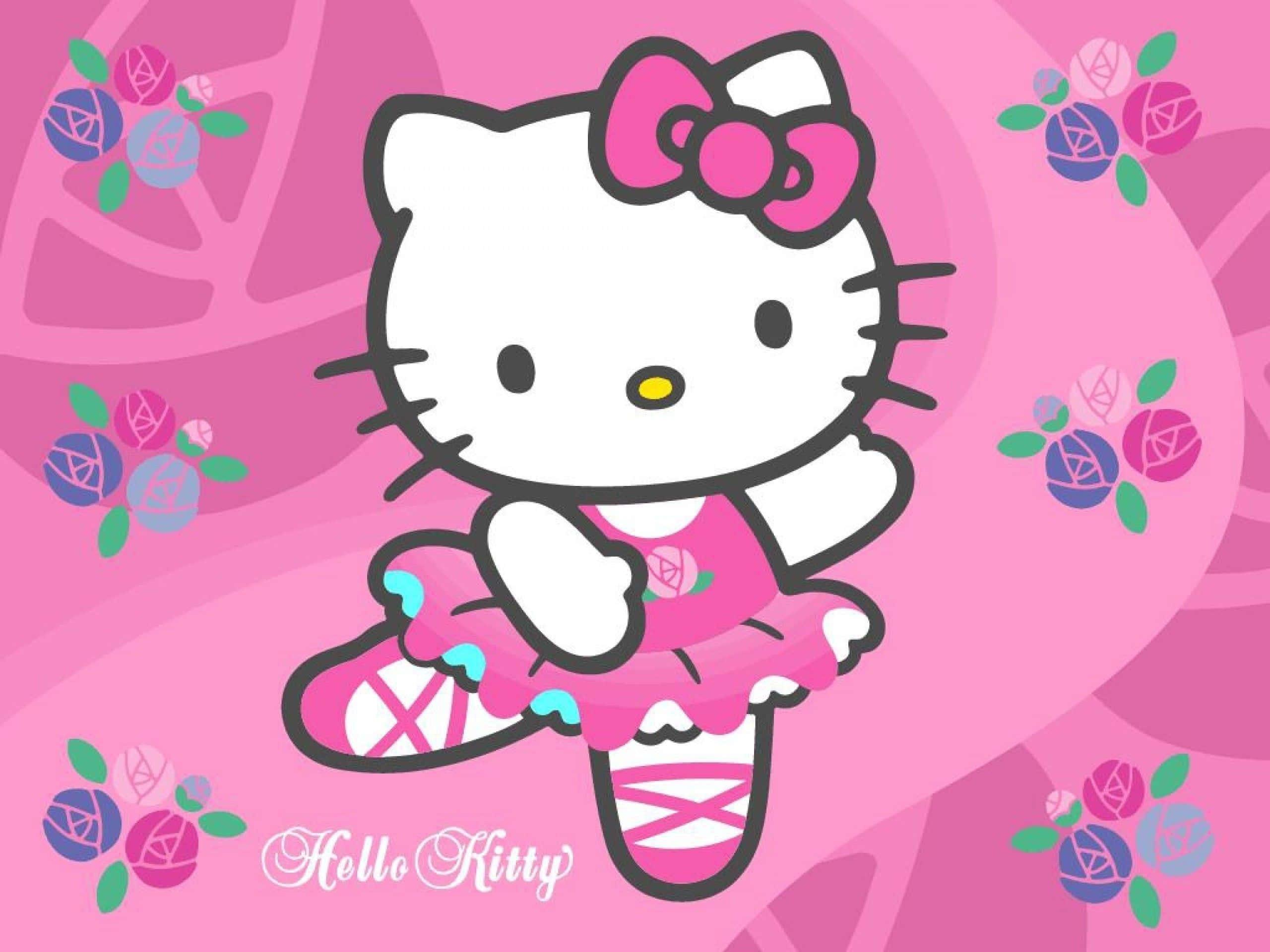 Cute Pink Hello Kitty Ballerina Dancer — 2560x1920 wallpaper