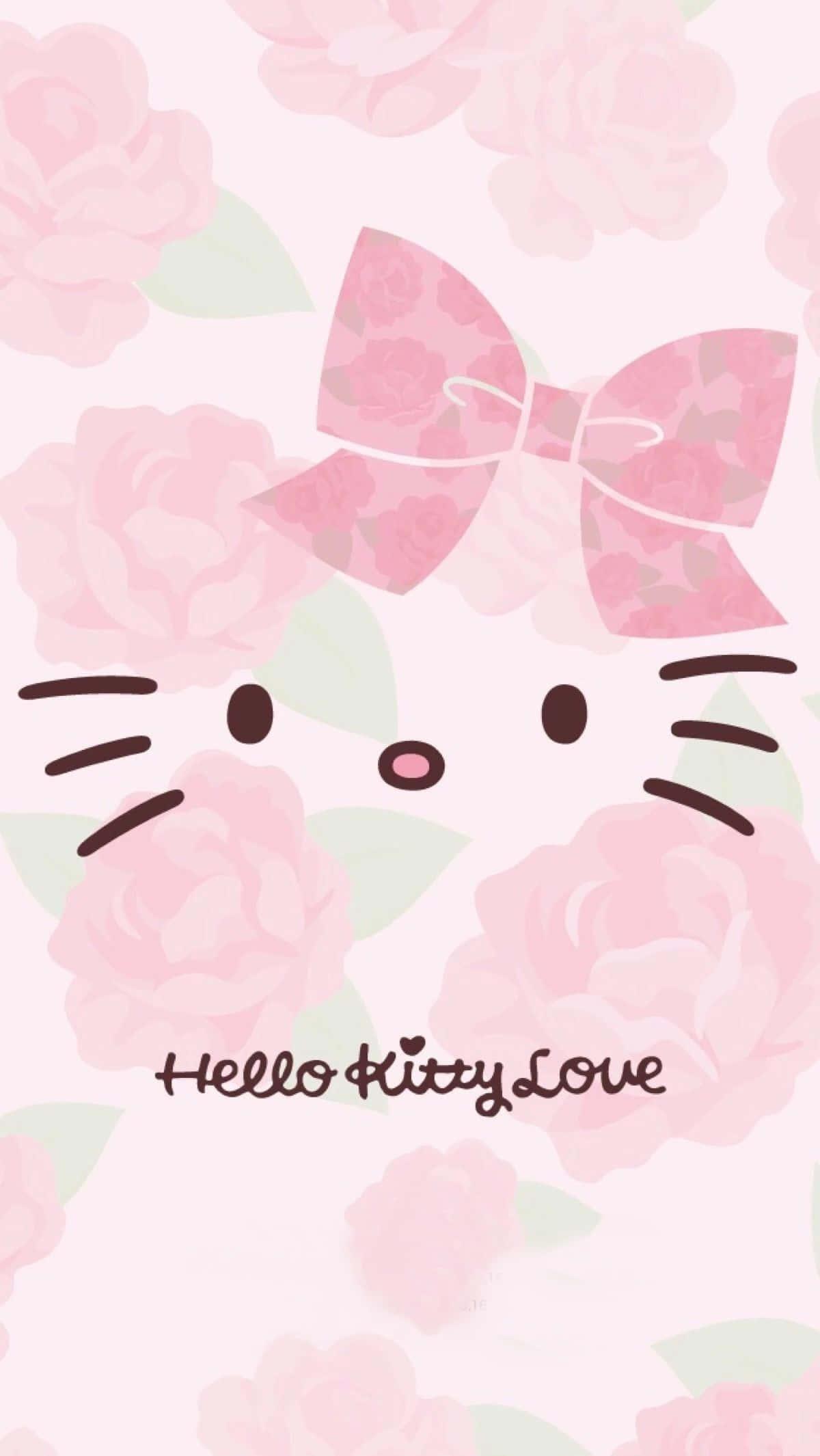 Cute Pink Hello Kitty Painted Portrait — 1200x2130 wallpaper