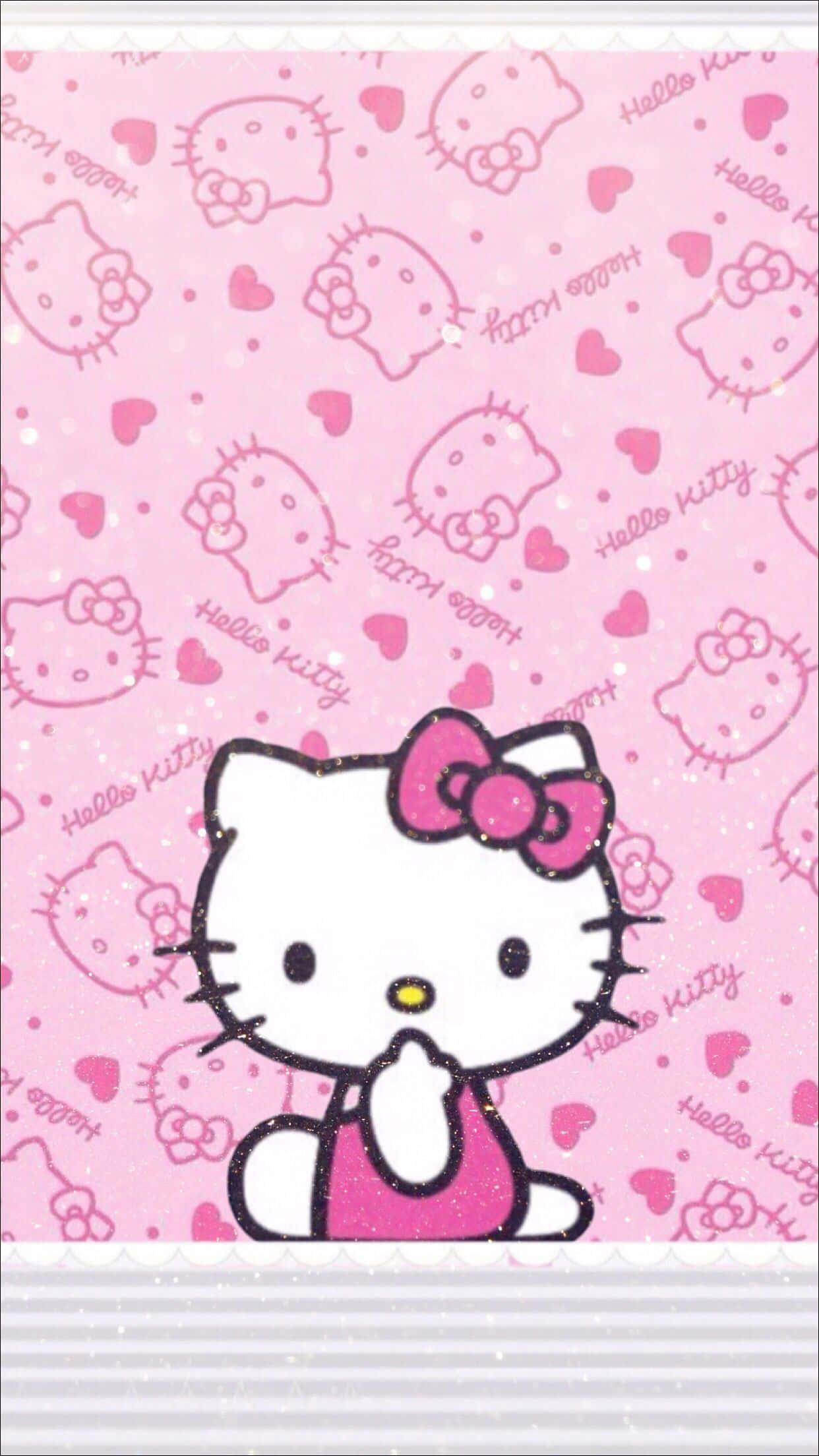 Cute Pink Hello Kitty Pattern — 1242x2208 wallpaper