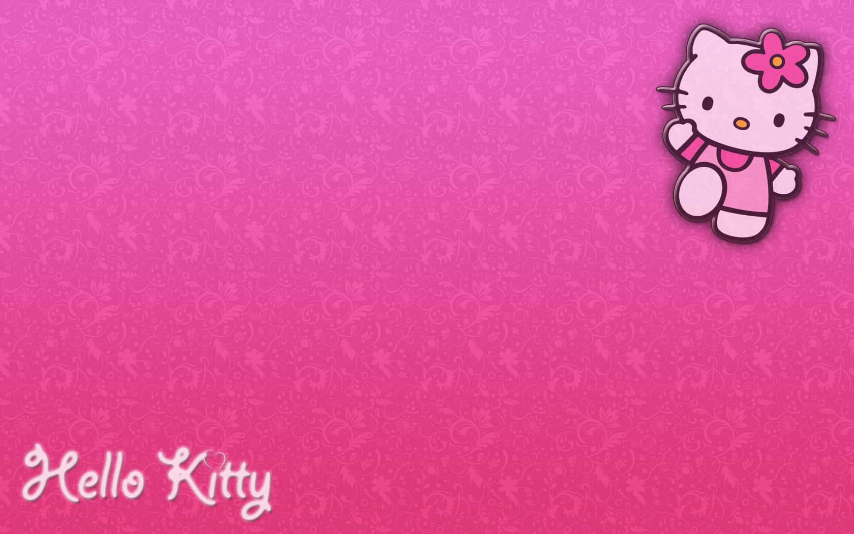 Cute Pink Hello Kitty Wide Background — 1680x1050 wallpaper