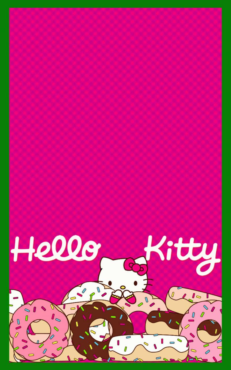 Cute Pink Hello Kitty With Donuts — 800x1280 wallpaper