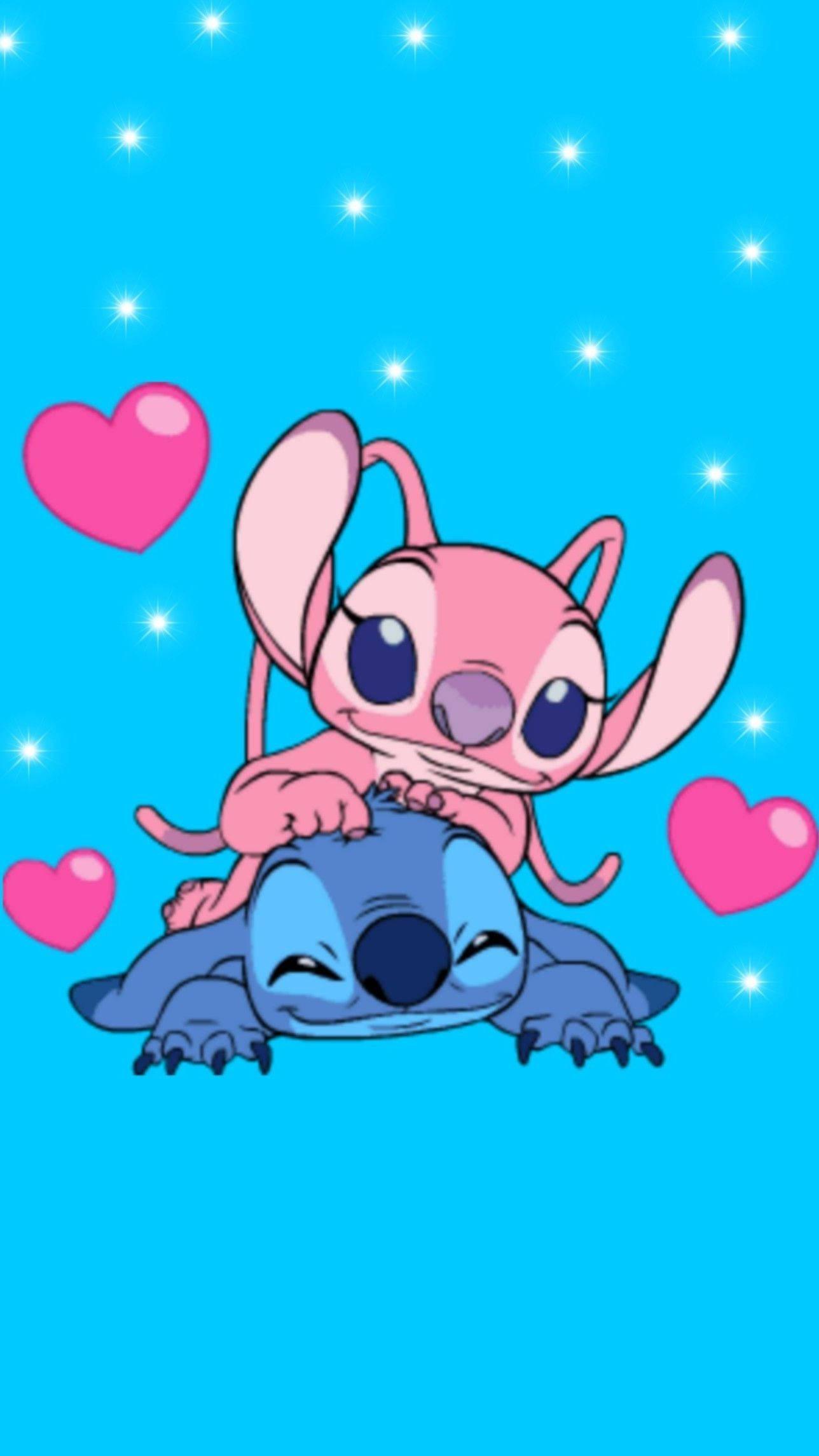 Cute Stitch With Angel — 1288x2289 wallpaper