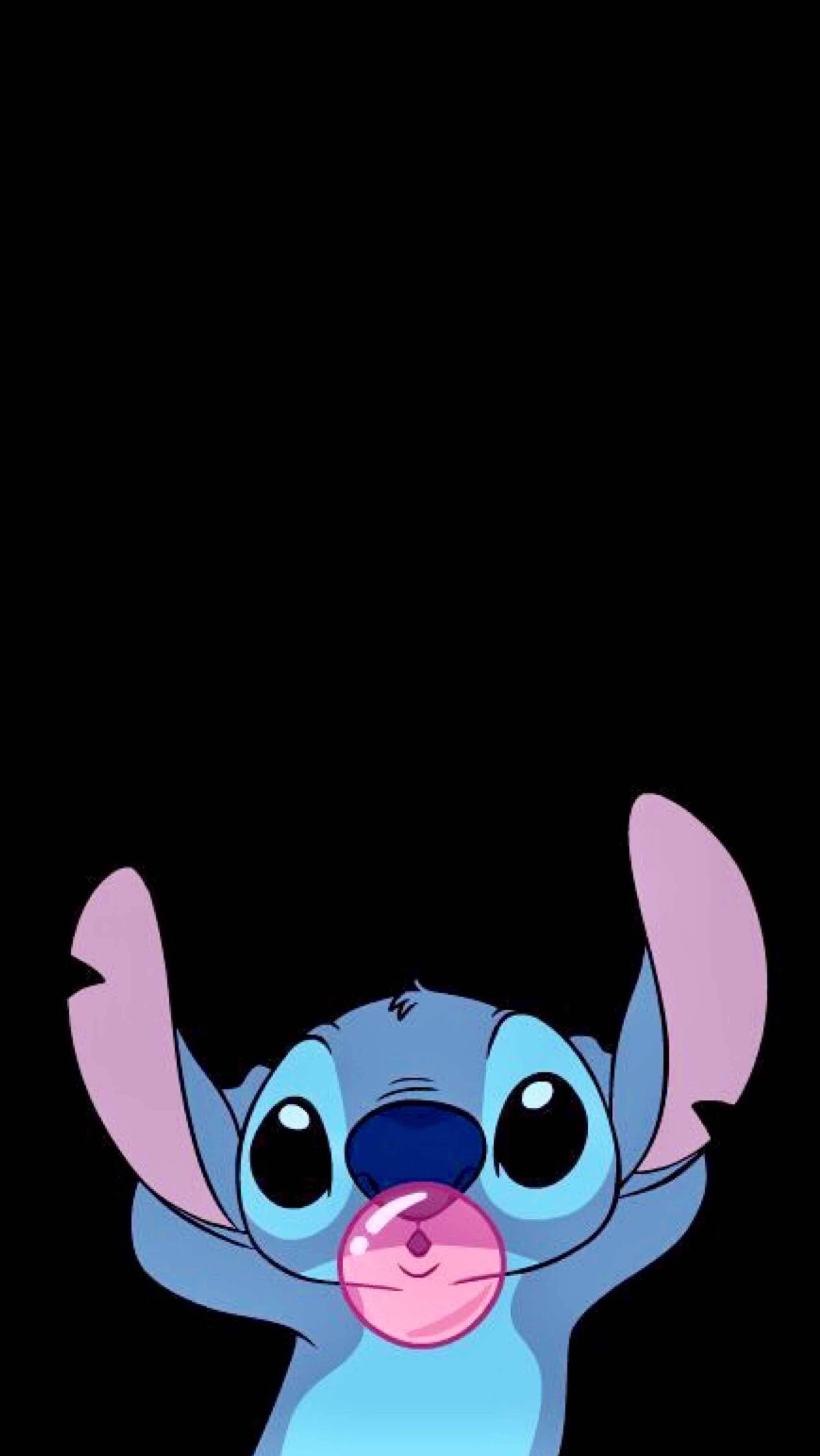 Cute Stitch With Pink Gum — 2048x3638 wallpaper