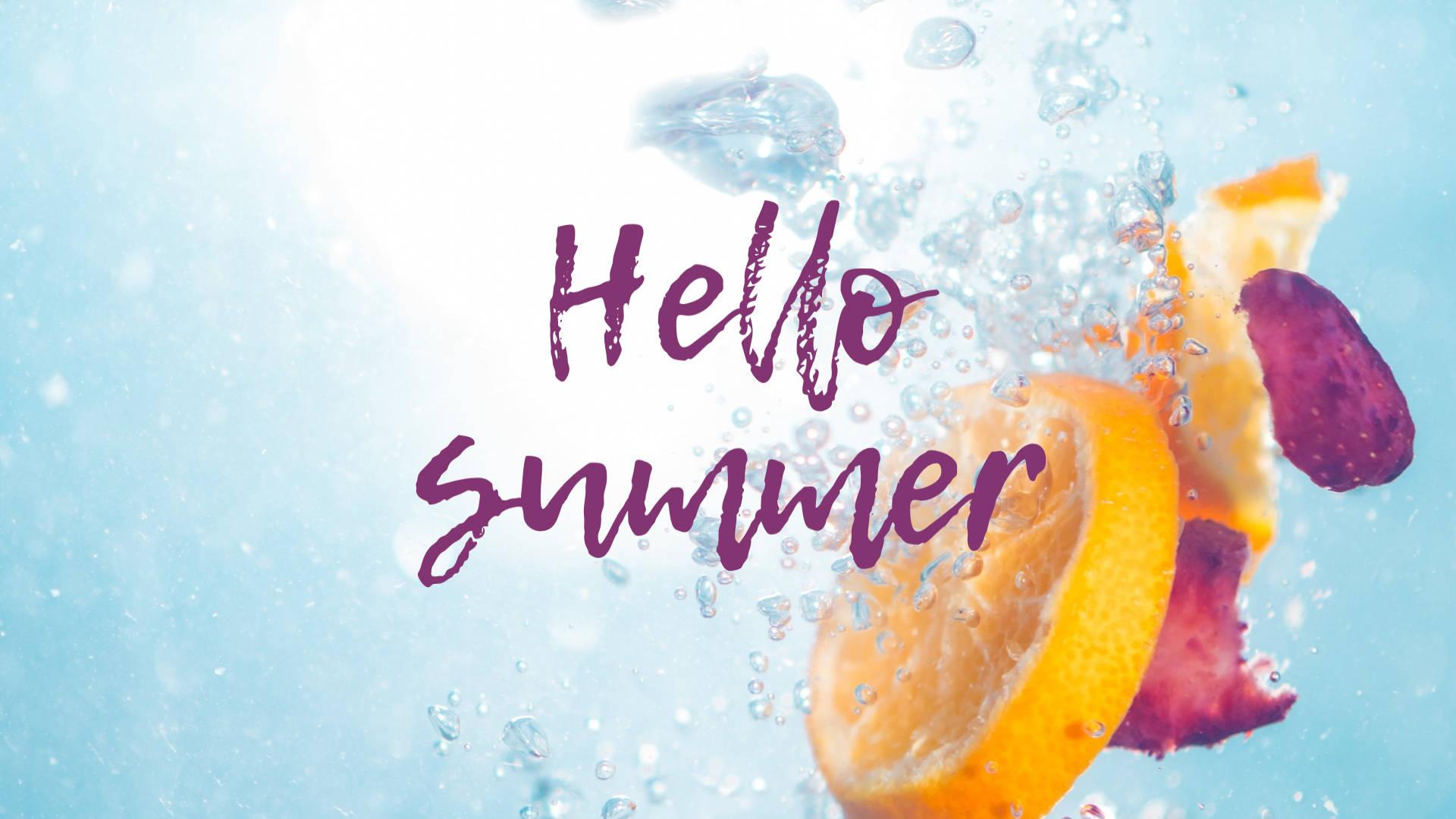 Cute Summer Fruits Underwater — 1920x1080 wallpaper