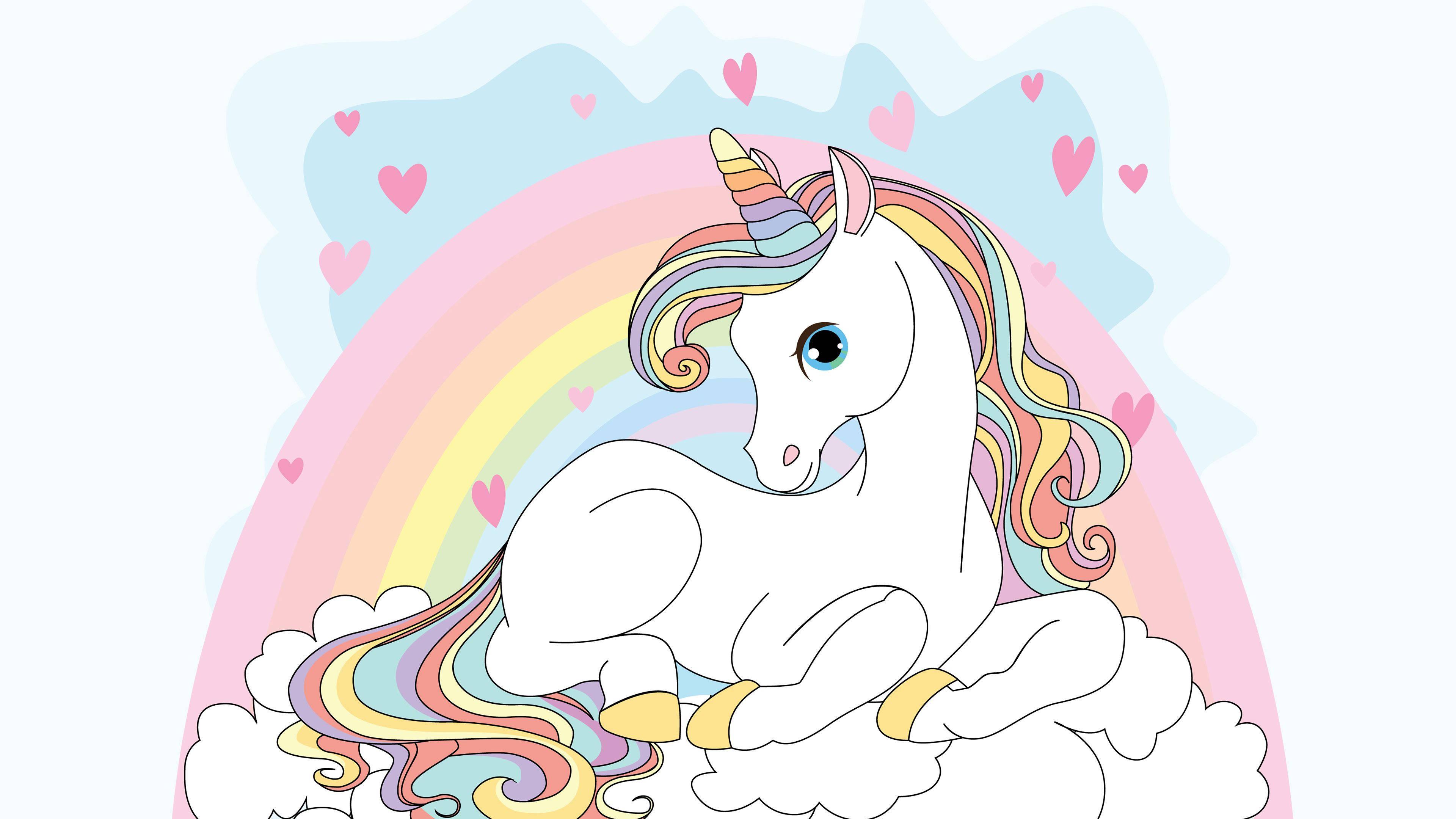 Cute Unicorn Aesthetic Girly — 3840x2160 wallpaper
