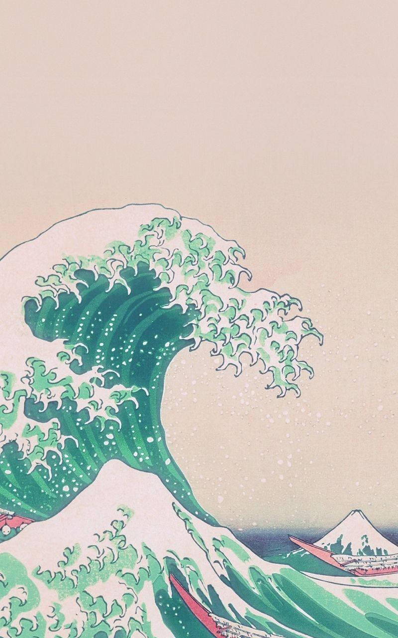 Cute Wave Aesthetic Phone — 800x1280 wallpaper