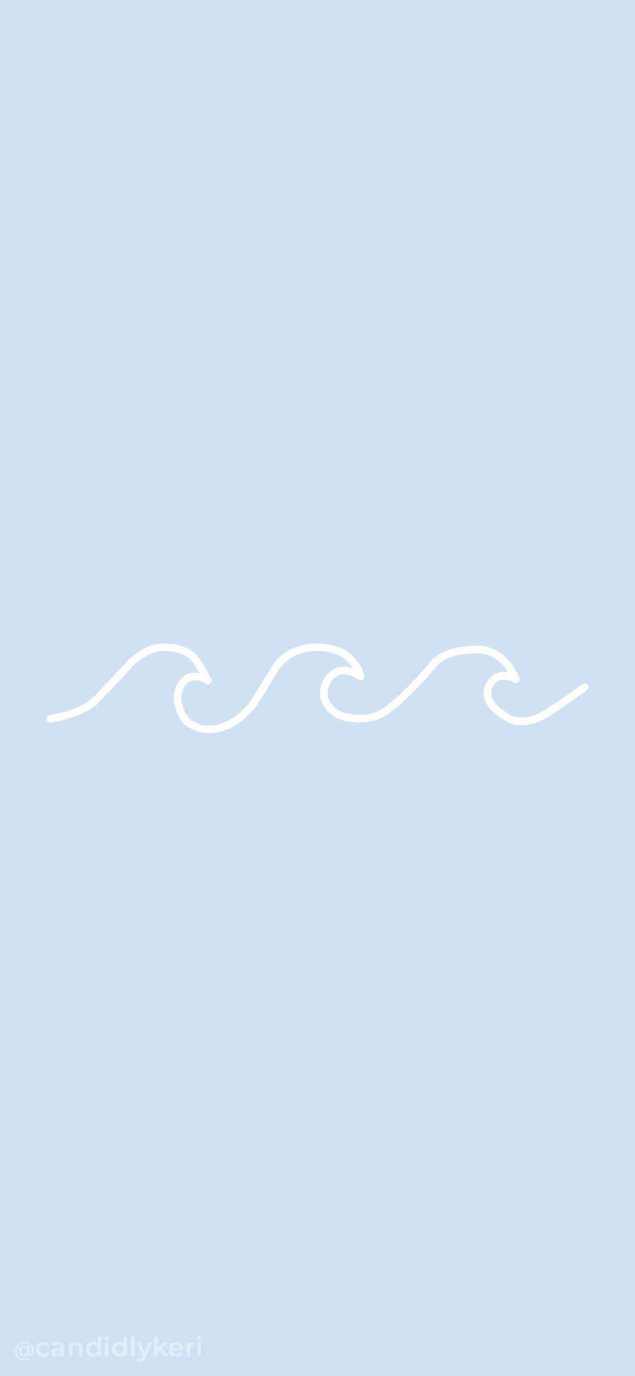 Cute Wave Design Aesthetic Phone — 1242x2688 wallpaper