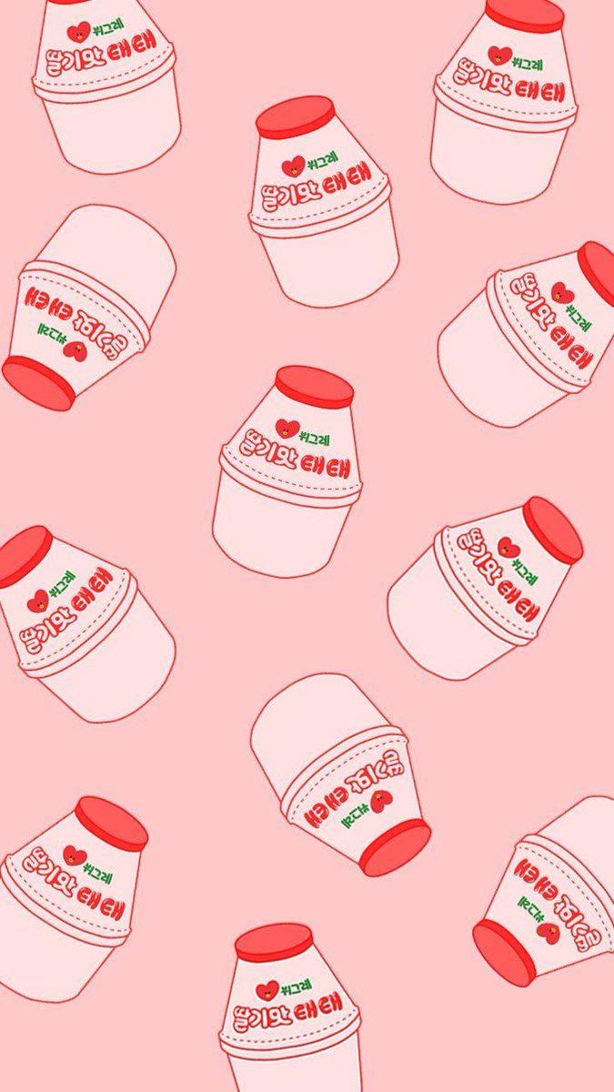 Cute Yogurt Aesthetic Phone — 675x1200 wallpaper