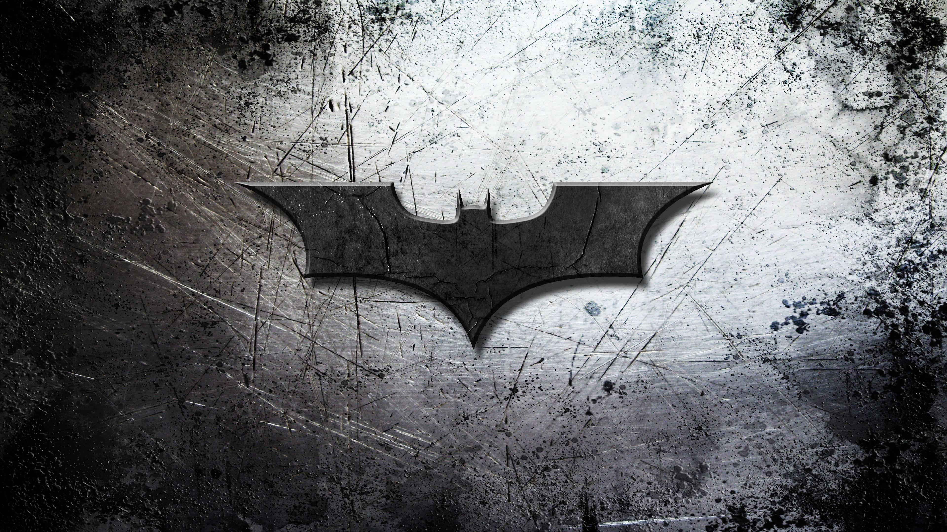 Damaged Batman Logo — 3840x2160 wallpaper
