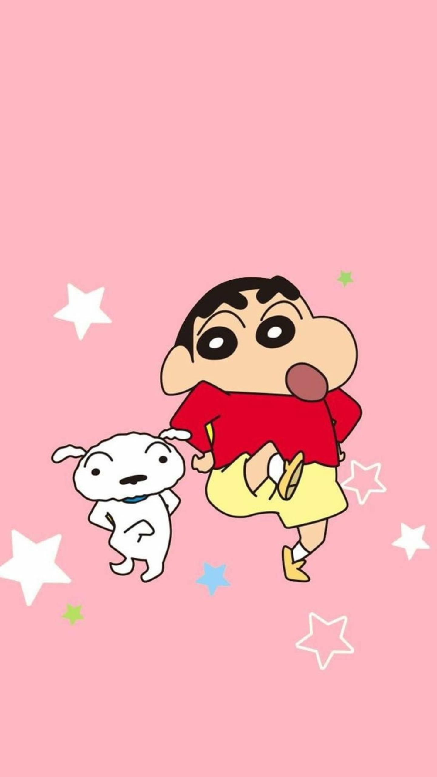 Dancing Shiro And Shinchan Aesthetic — 1440x2560 wallpaper