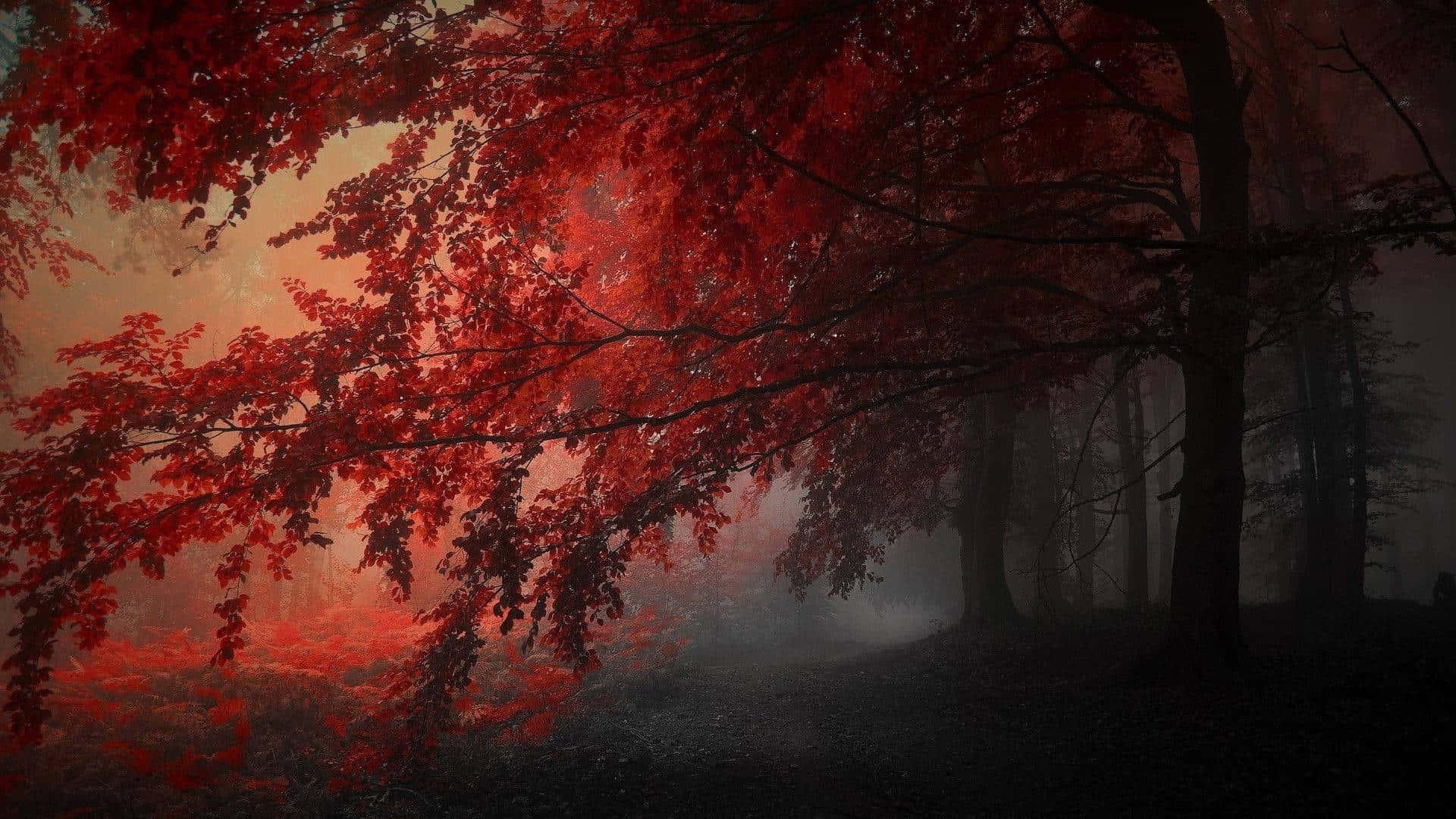 Dark Aesthetic Autumn Park Picture — 1920x1080 wallpaper