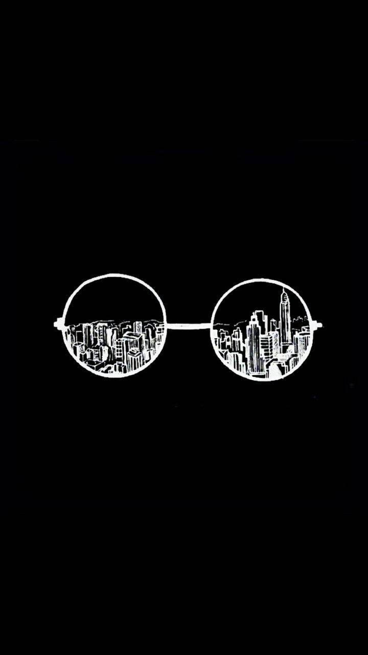Dark Aesthetic Skyscrapers Glasses — 720x1280 wallpaper