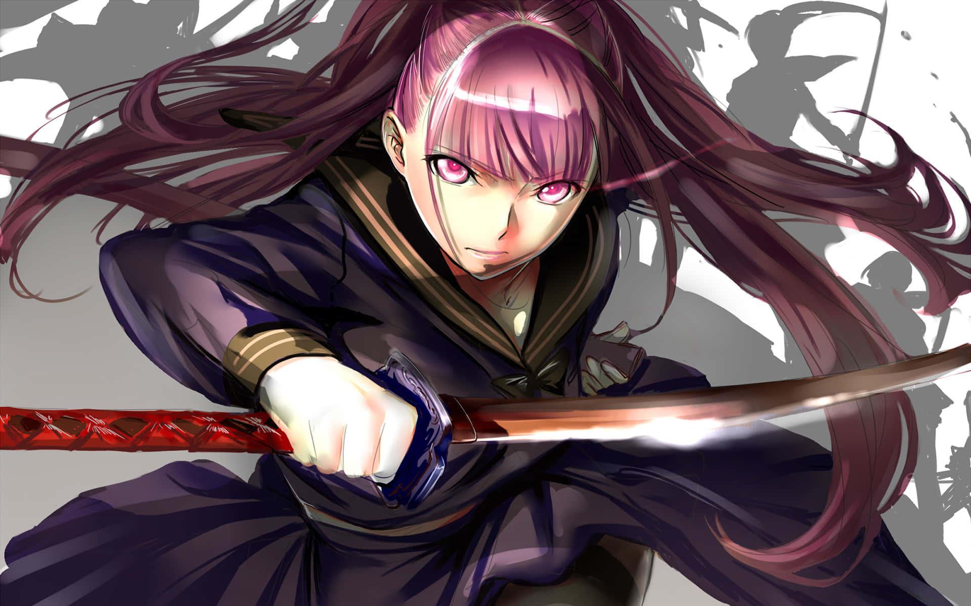 Dark Anime Girl With Mysterious Energy — 1920x1200 wallpaper