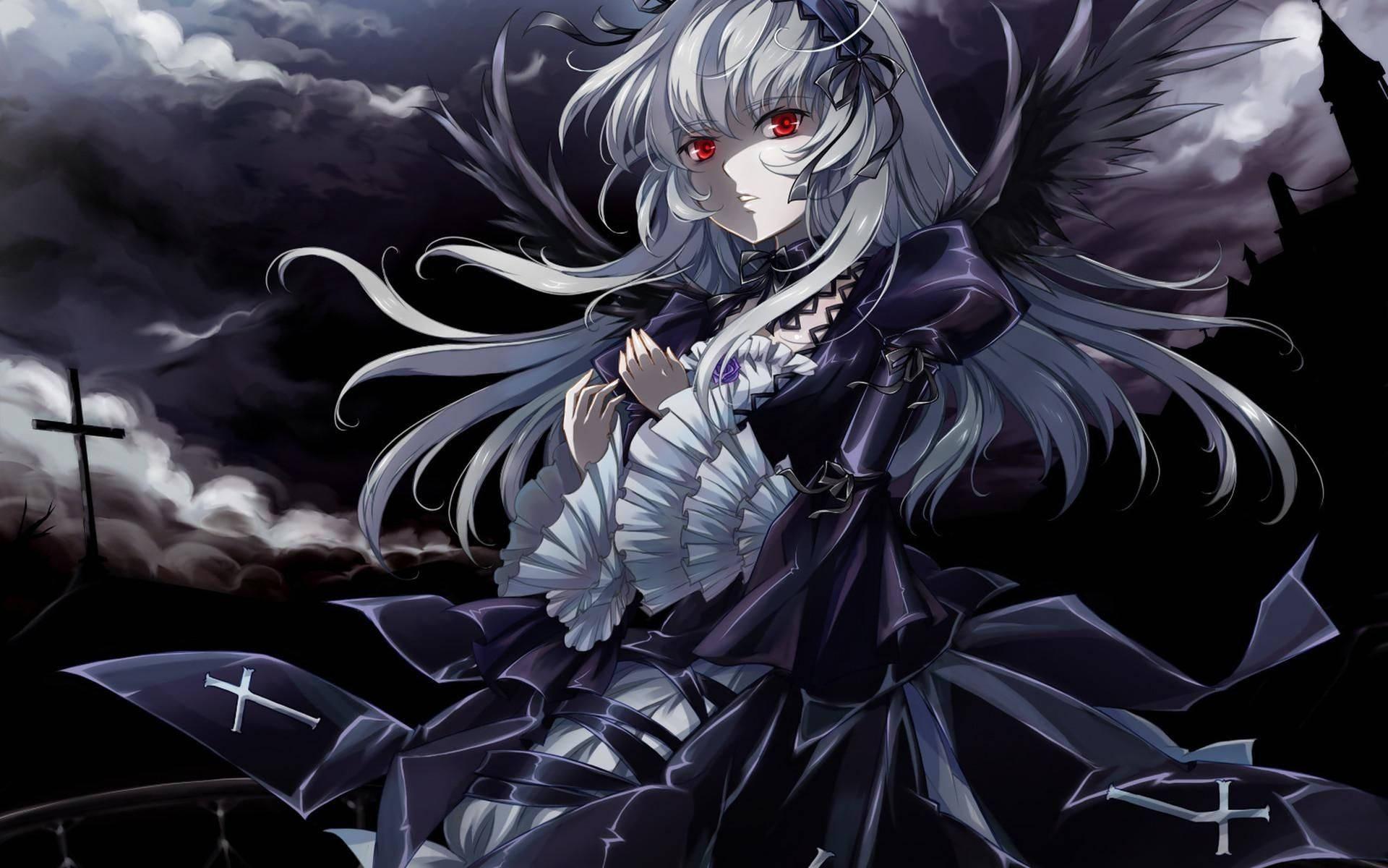 Dark Anime Gothic Girl — 1920x1200 wallpaper