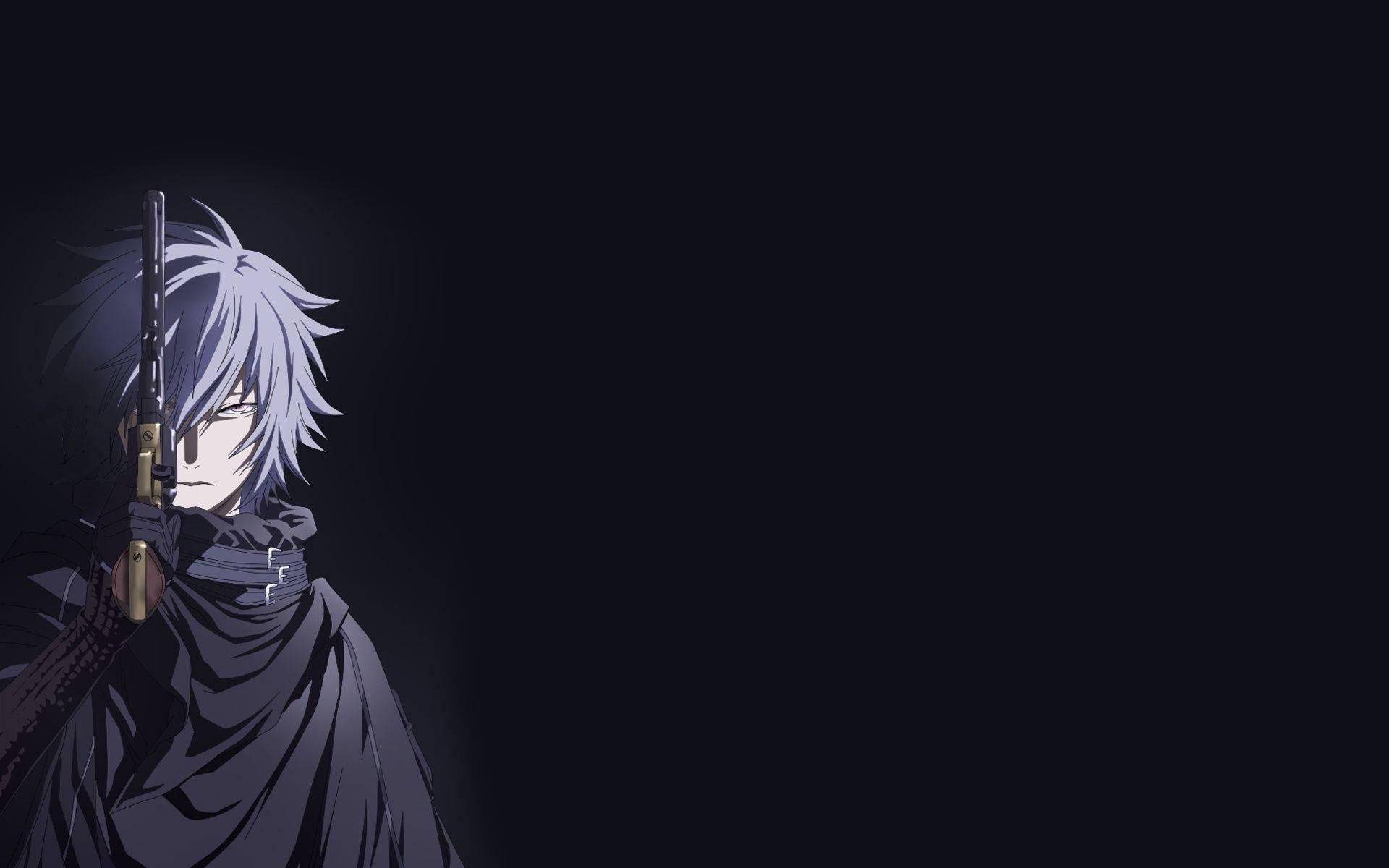 Dark Anime Holding A Gun — 1920x1200 wallpaper