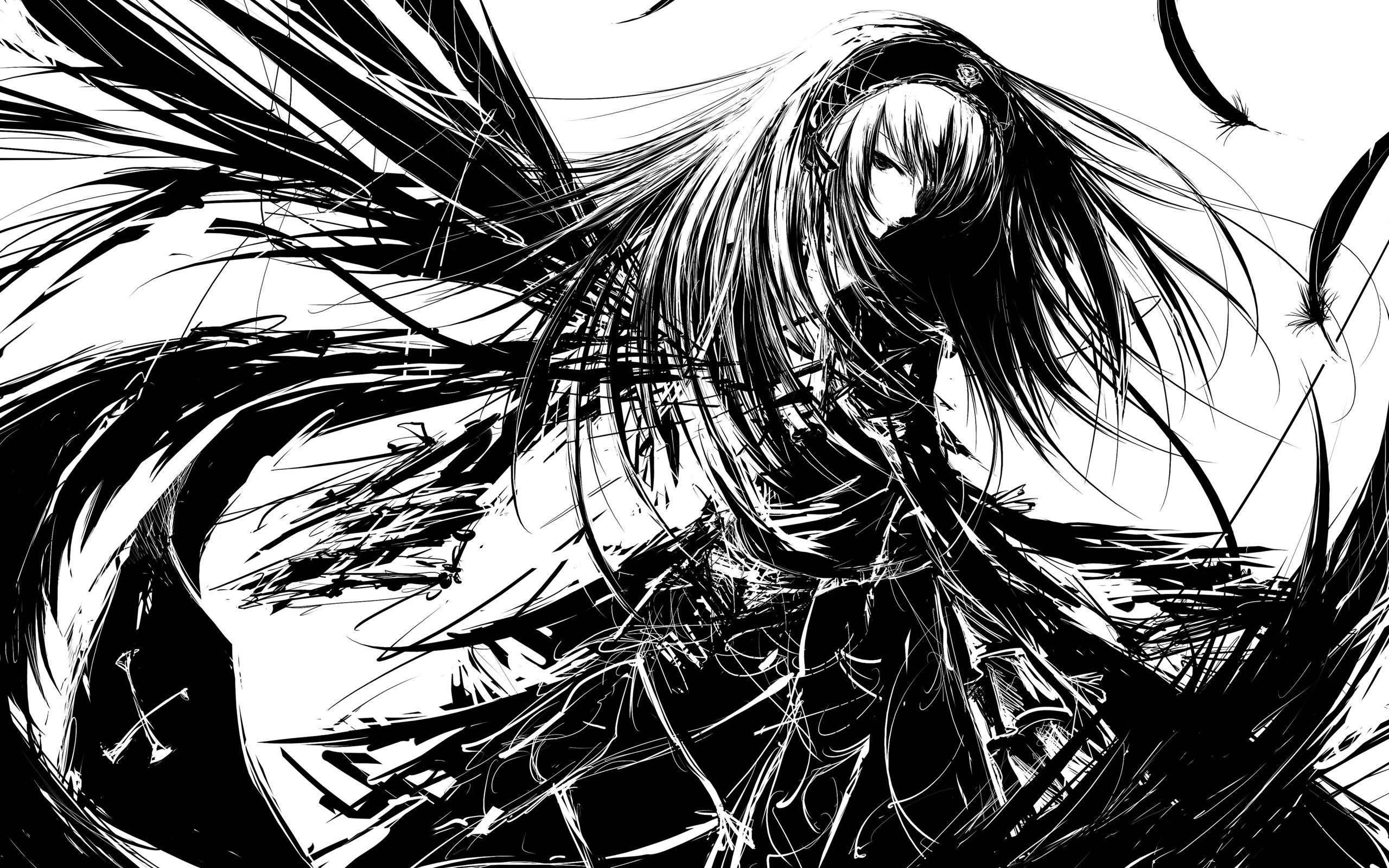 Dark Anime Rozen Maiden Suigintou — 2560x1600 wallpaper