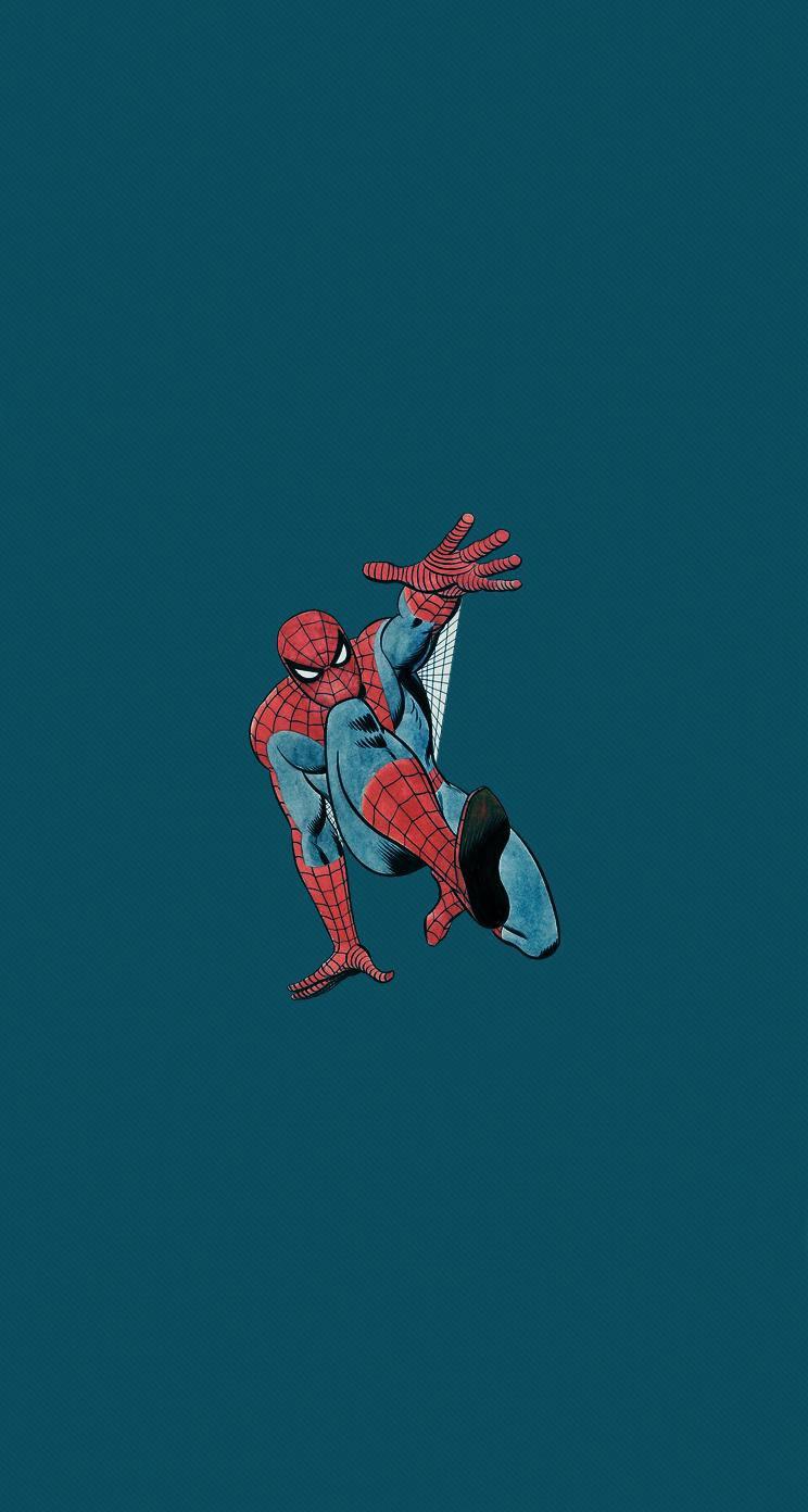 Dark Cerulean Spider Man Iphone — 744x1392 wallpaper