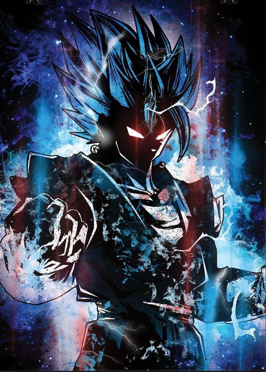 Dark Goku Ultra Instinct Art — 911x1271 wallpaper