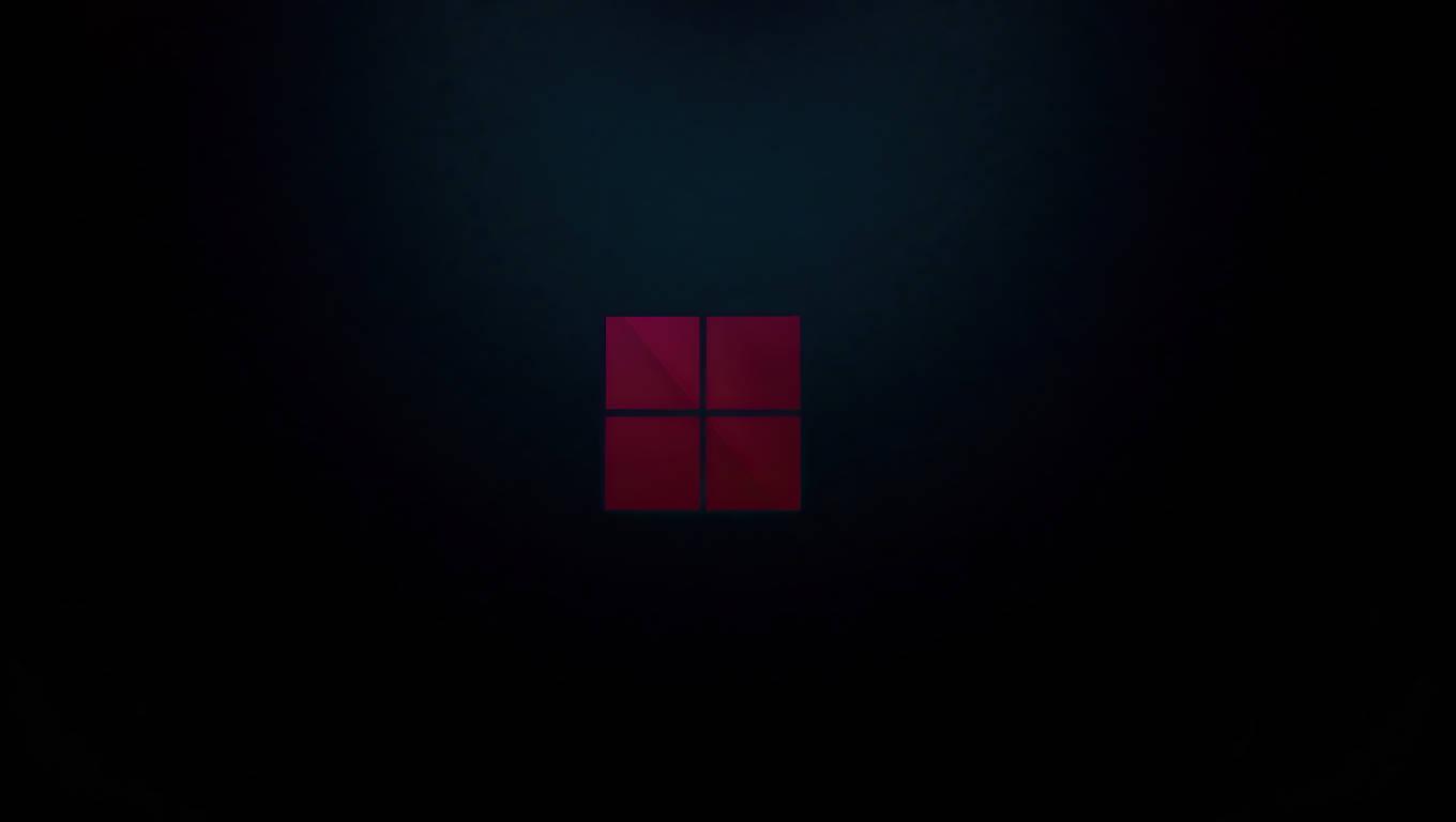 Dark Laptop Windows 11 Logo — 1360x768 wallpaper