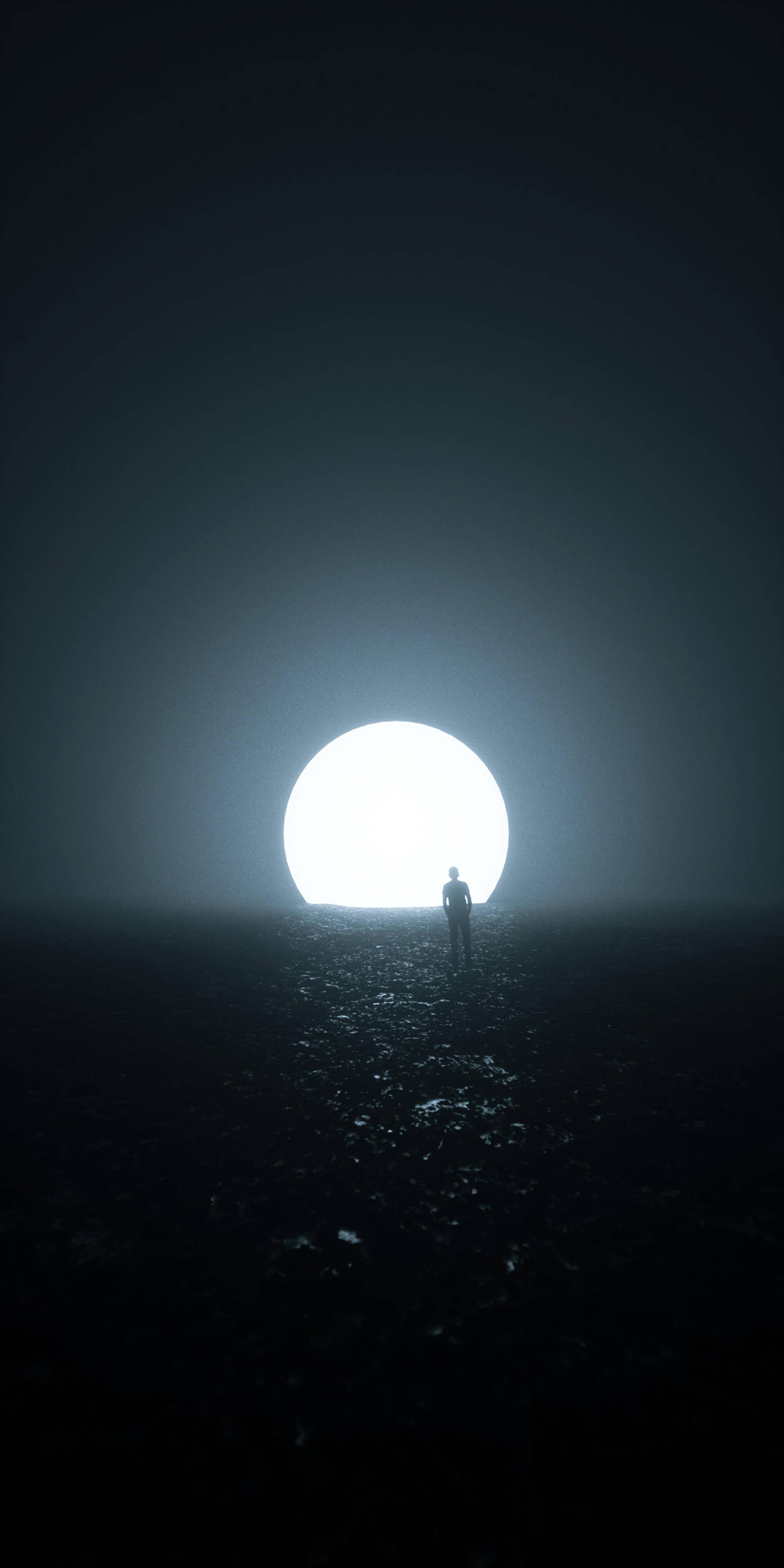 Dark Night With Moon — 2000x4000 wallpaper