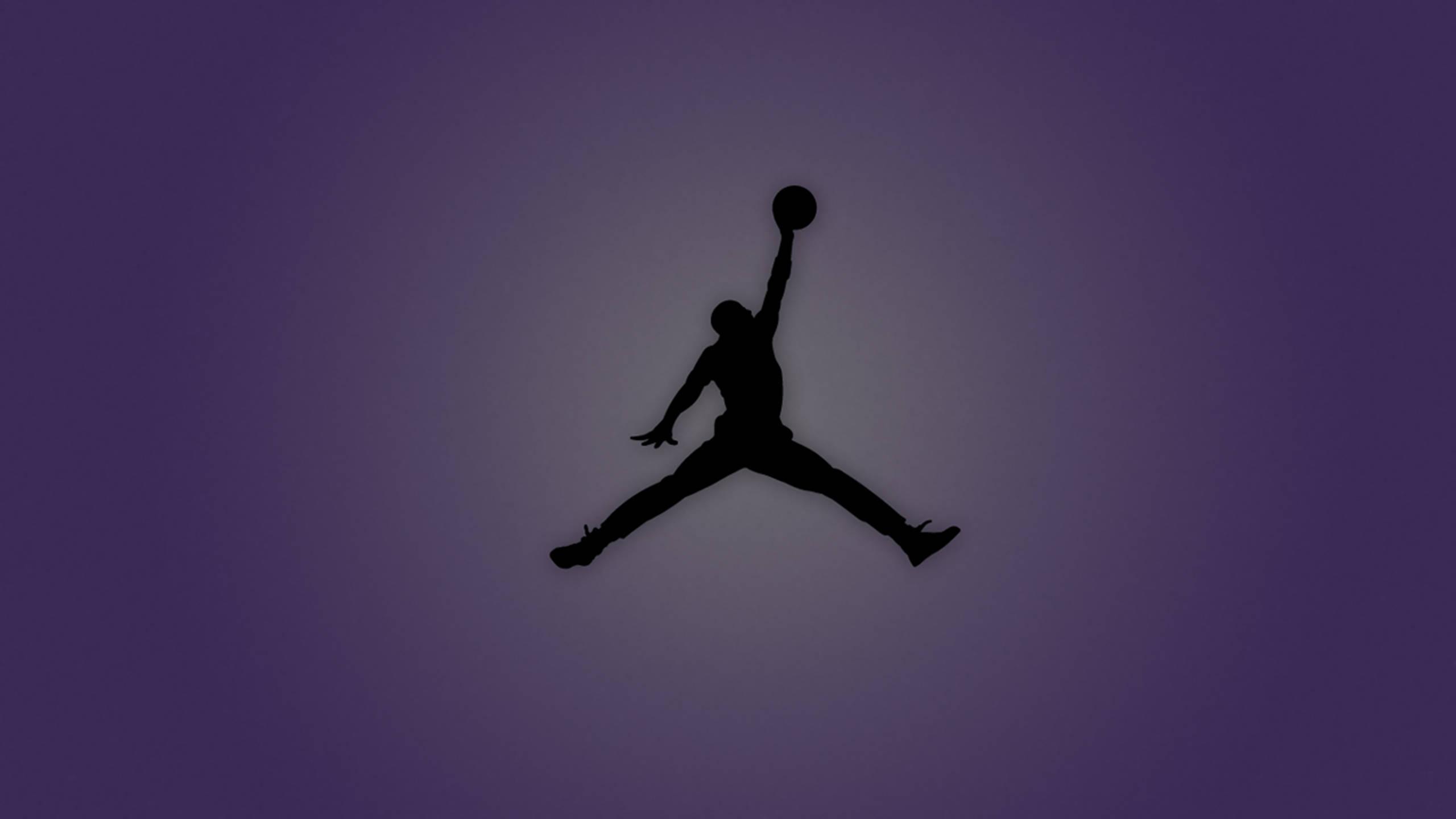 Dark Purple Air Jordan Logo — 2560x1440 wallpaper