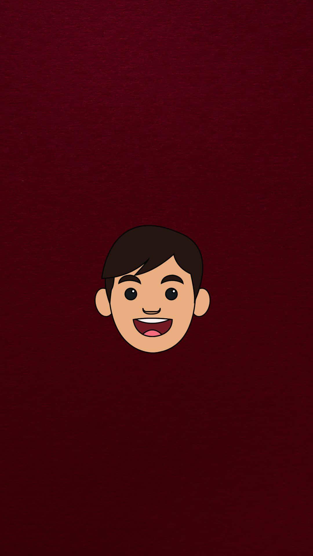 Dark Red Handsome Boy Cartoon — 1080x1920 wallpaper