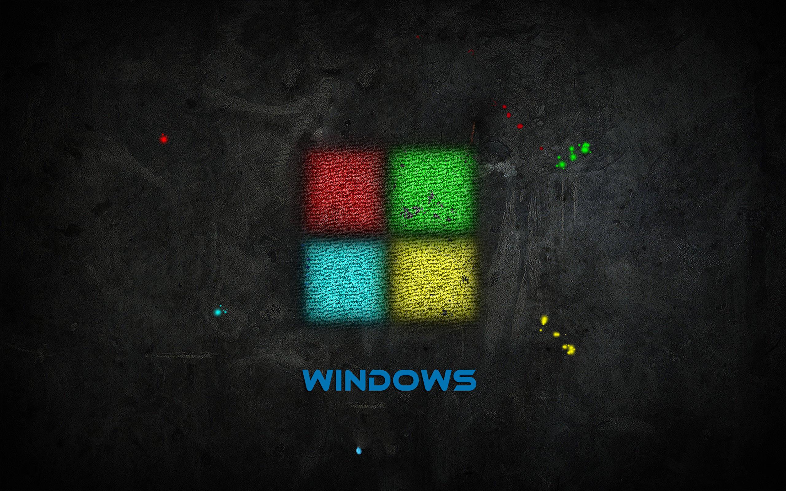 Dark Windows 10 HD Logo — 2560x1600 wallpaper