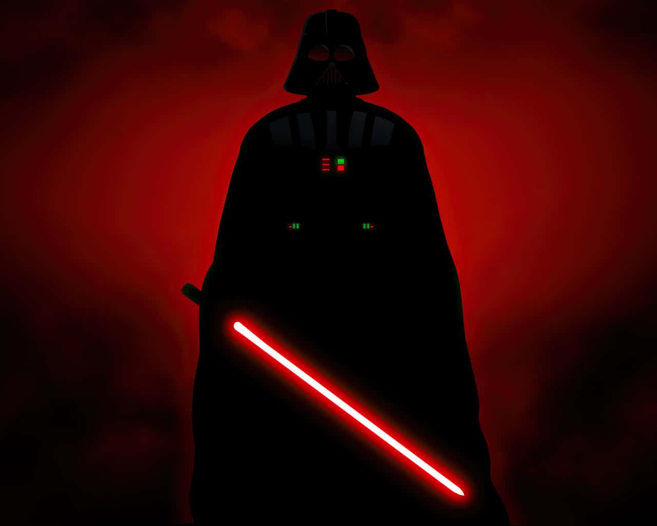 darth vader in a red light — 1280x1024 wallpaper