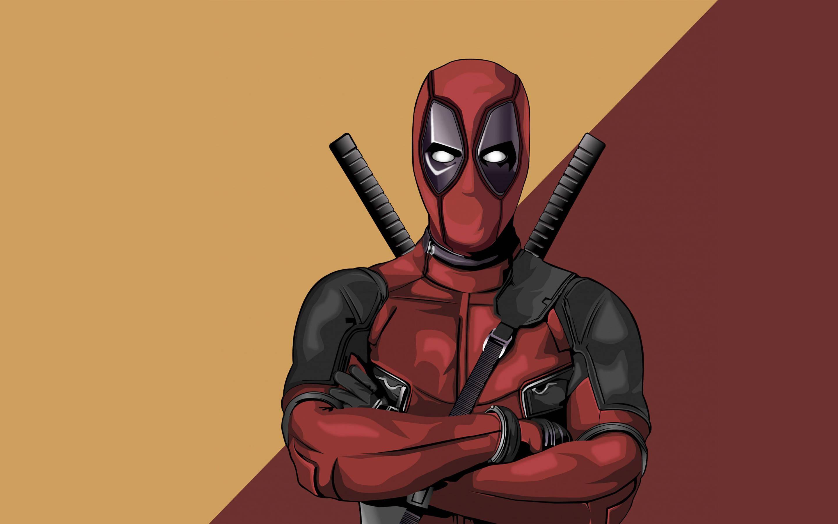 Deadpool Drawing In Two Tone — 2880x1800 wallpaper