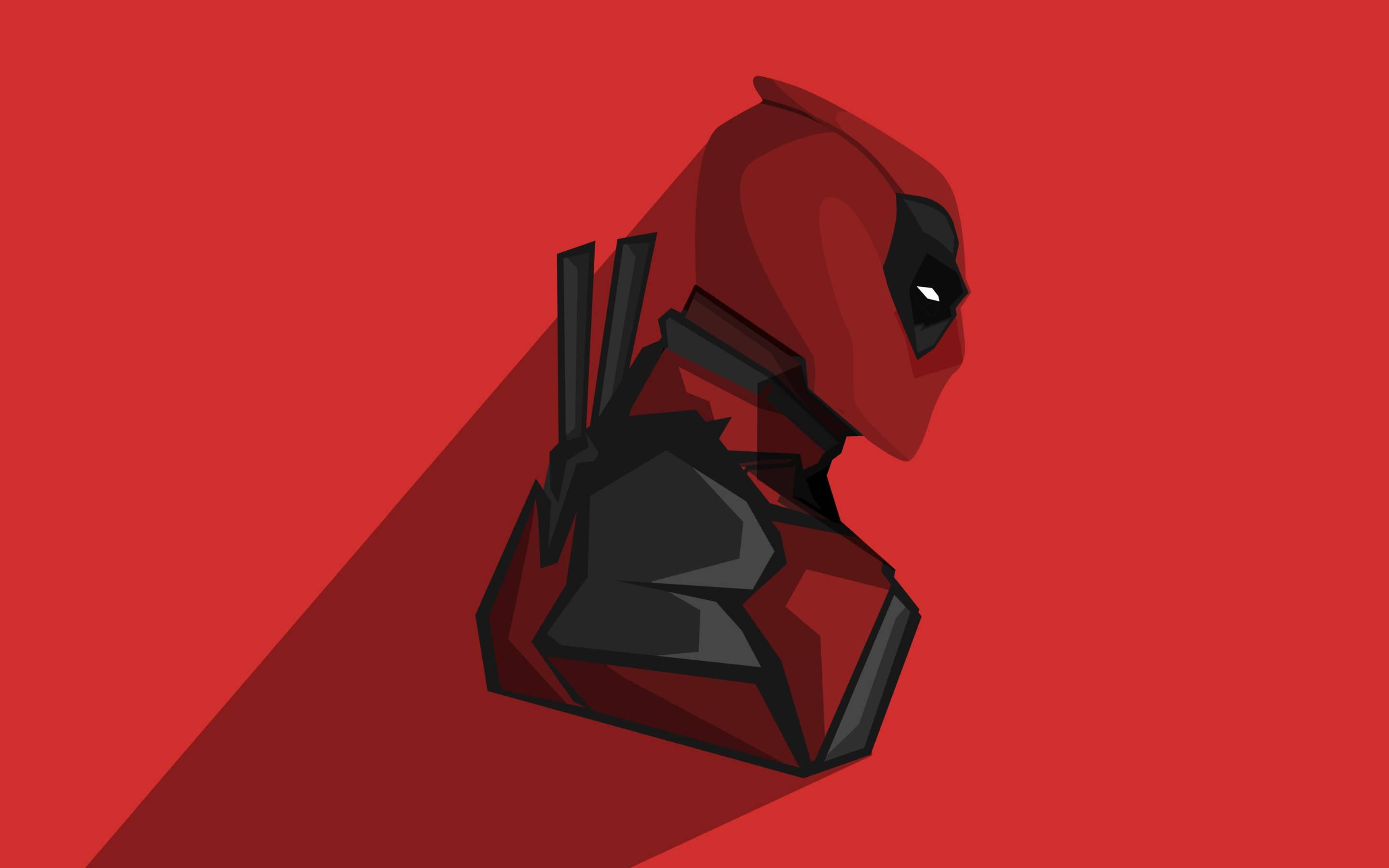 Deadpool In Shades Of Red — 2880x1800 wallpaper