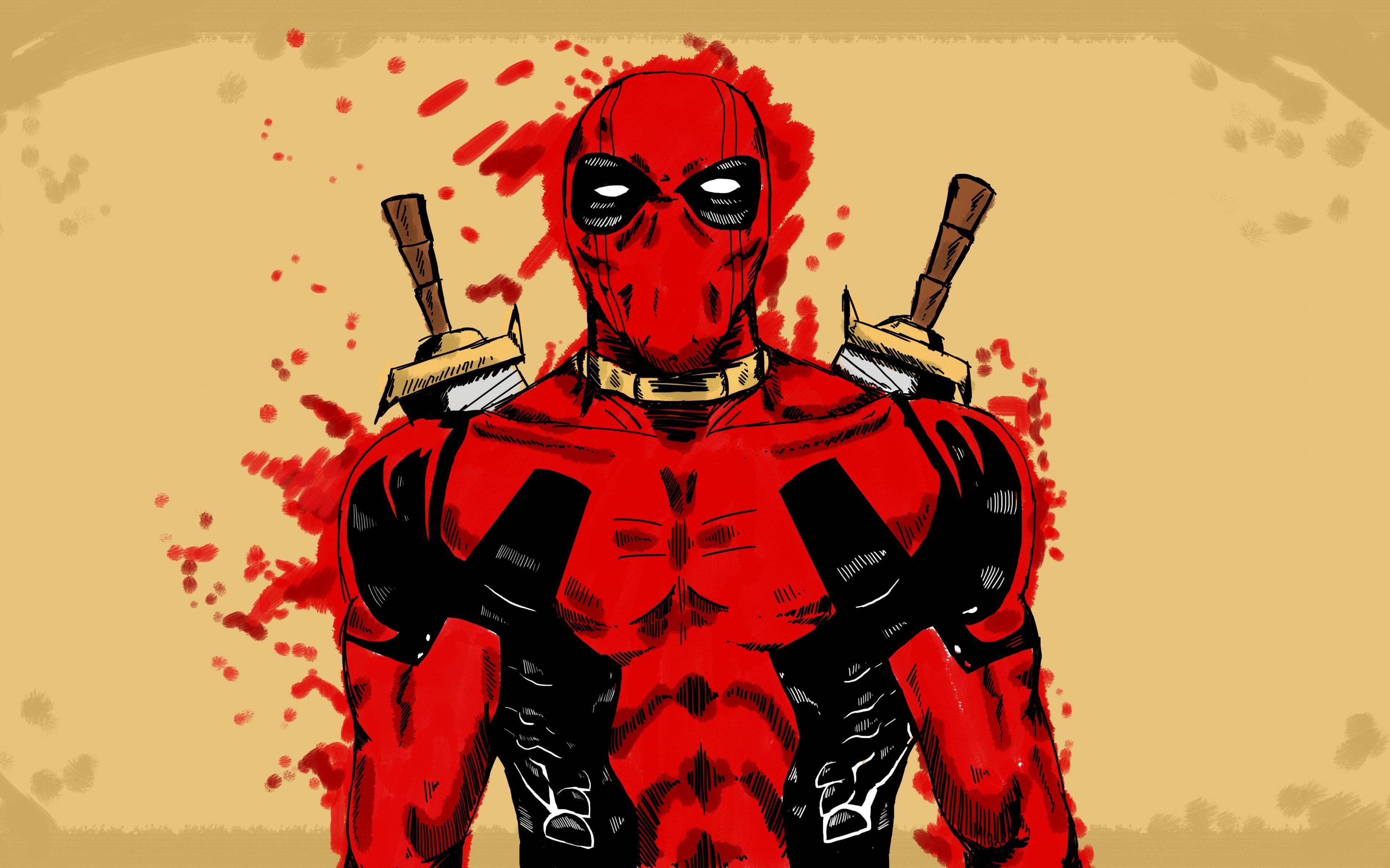 Deadpool shows off his superhuman abilities. — 3840x2400 wallpaper